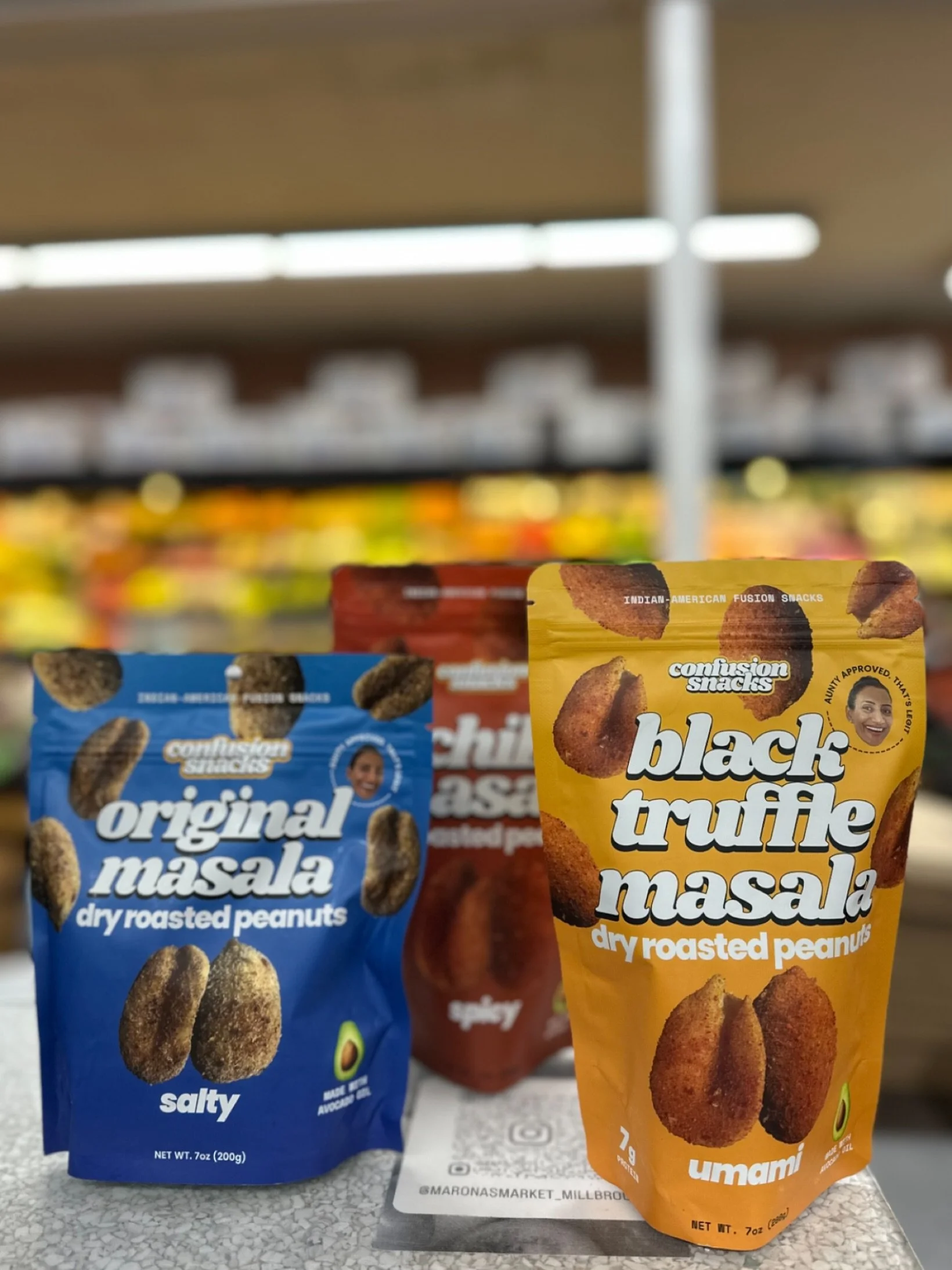NEW American-Indian fusion snacks from @confusionsnacks 🕺

#maronasmarket 🛒
#millbrookfooddestination
#millbrookdestination 
#millbrooksmarket
#millbrooklove #shoplocal 
#millbrooknewyork 
#millbrook #millbrookny
#hudsonvalley #dutchess
@millbrookn