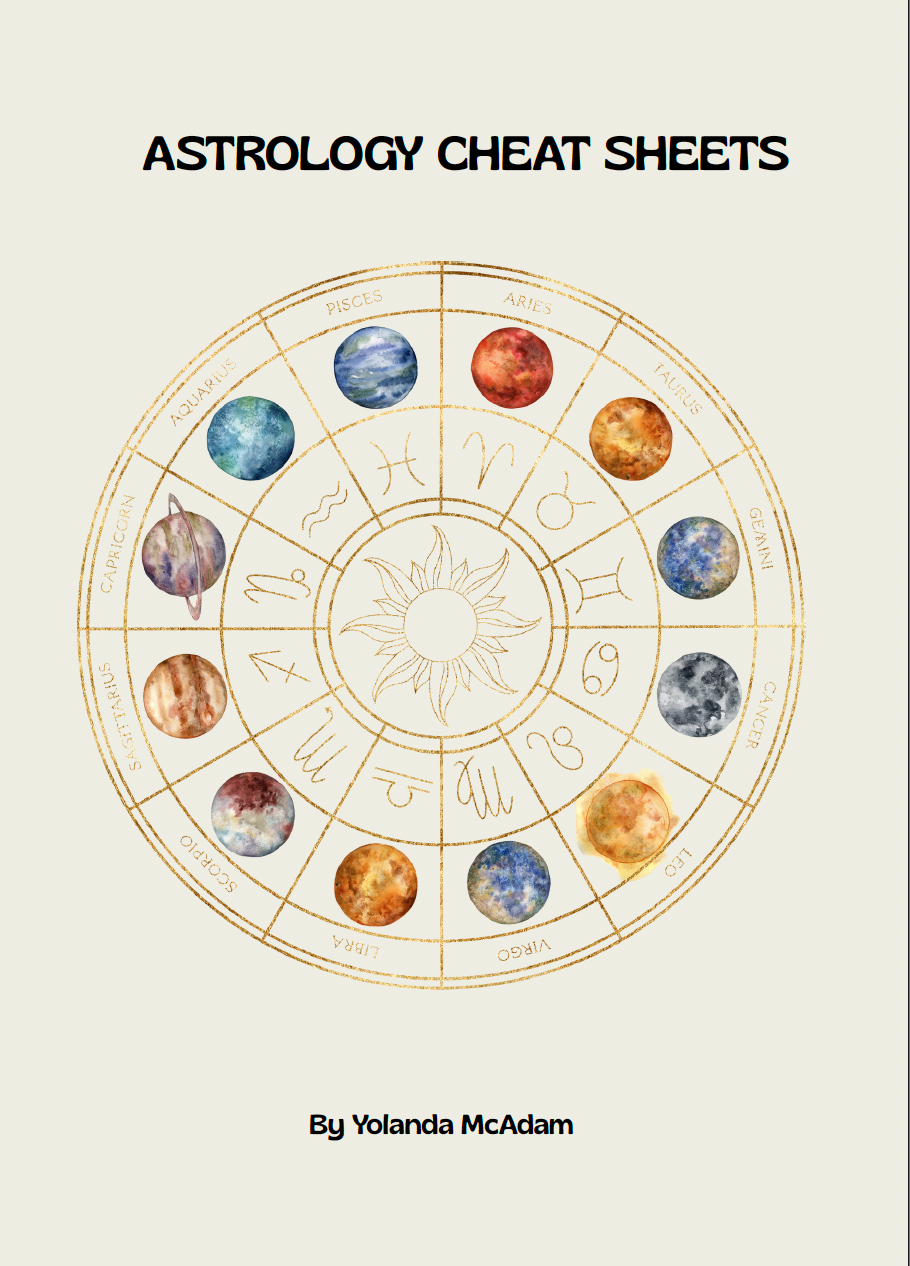 astrology cheat sheets for beginners and those wanting to learn how to read their birth chart