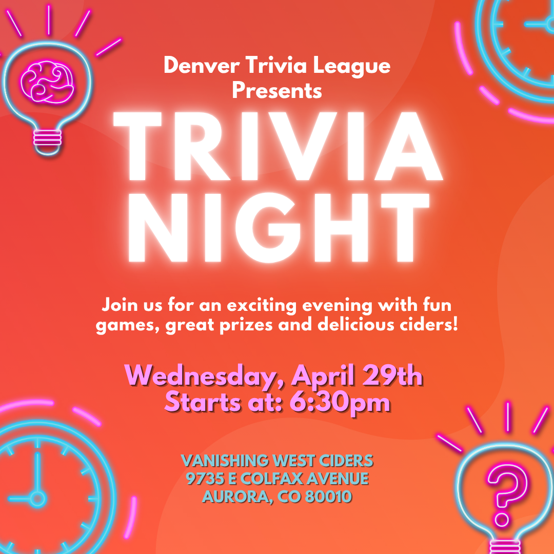 Trivia Night with Denver Trivia League (April 29, 2026)
