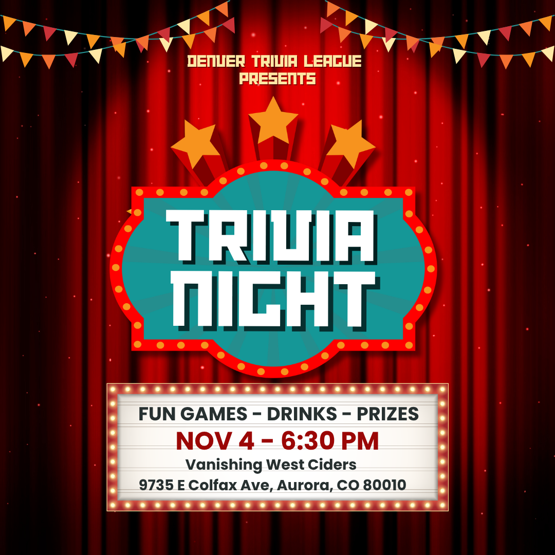 Trivia Night with Denver Trivia League (November 4, 2026) 