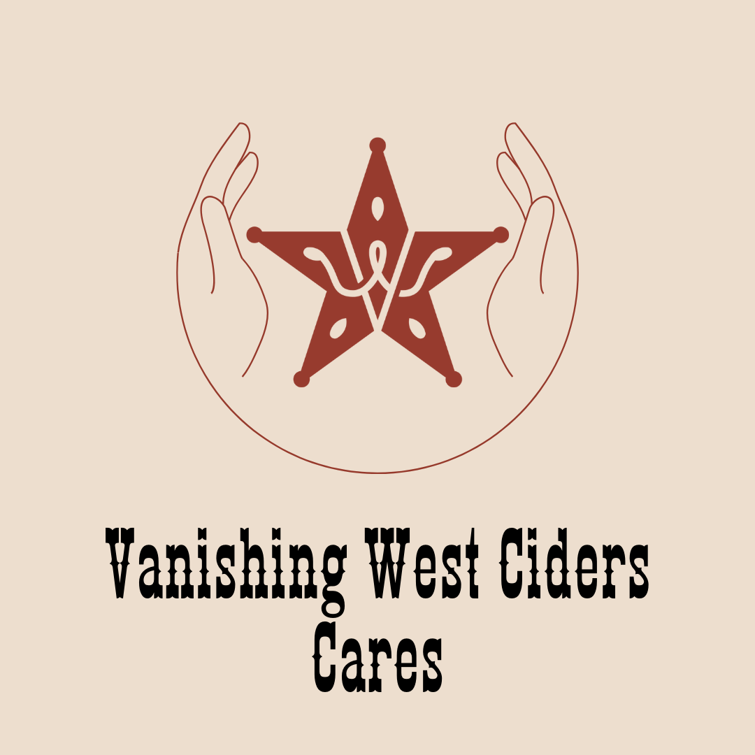 Vanishing West Ciders Star Logo with Caring Hands
