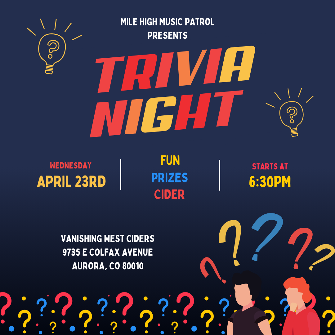 Trivia Night April 23rd Announcement graphic