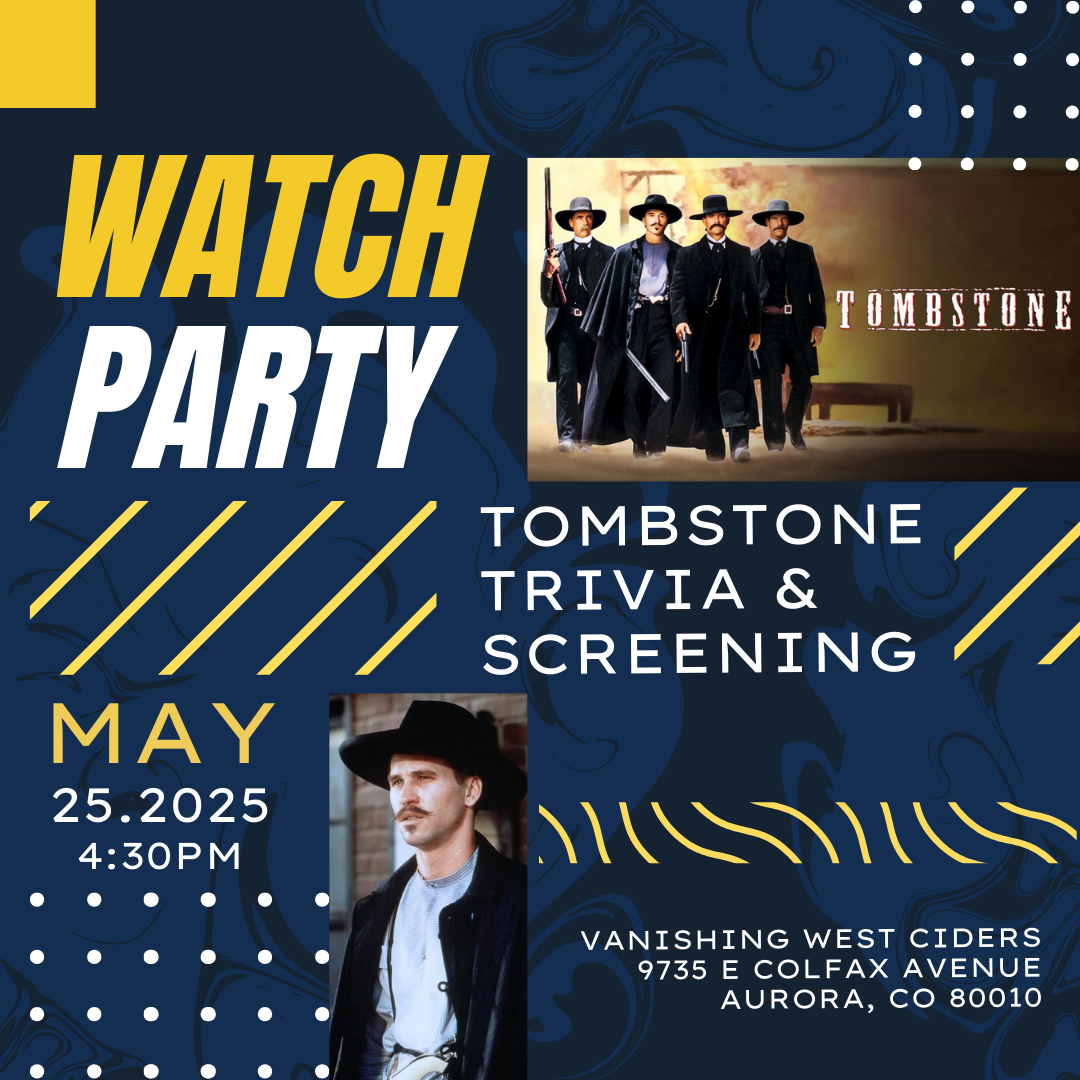 Tombstone Watch Party Announcement Graphic