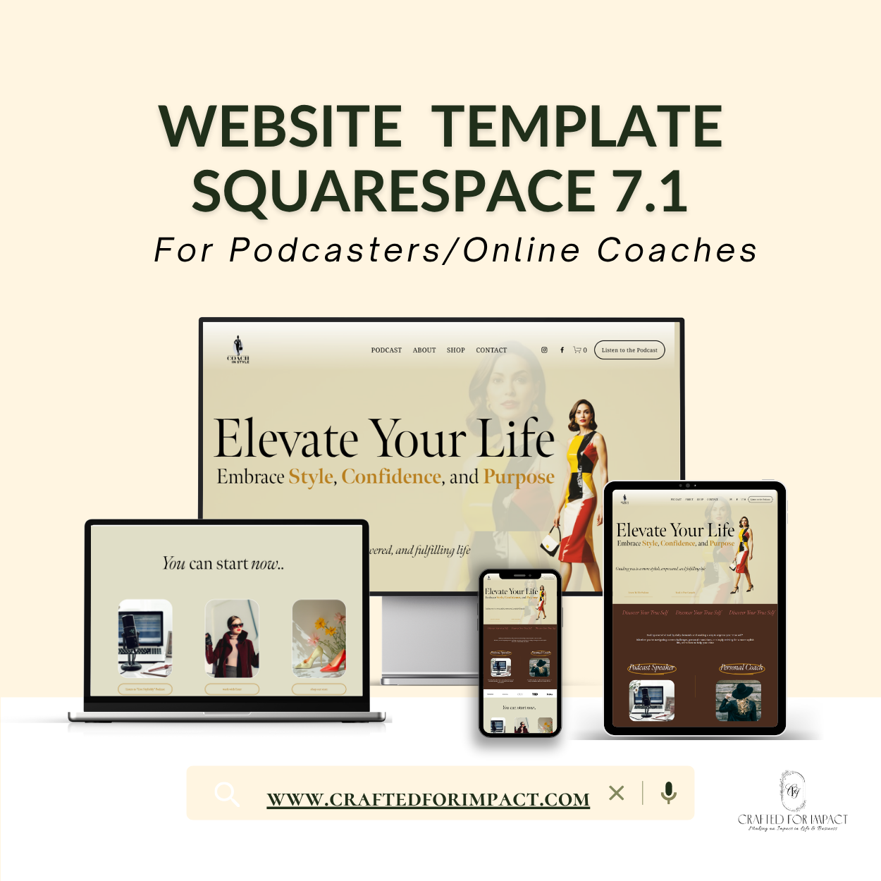 Online Coach Squarespace Template 7.1