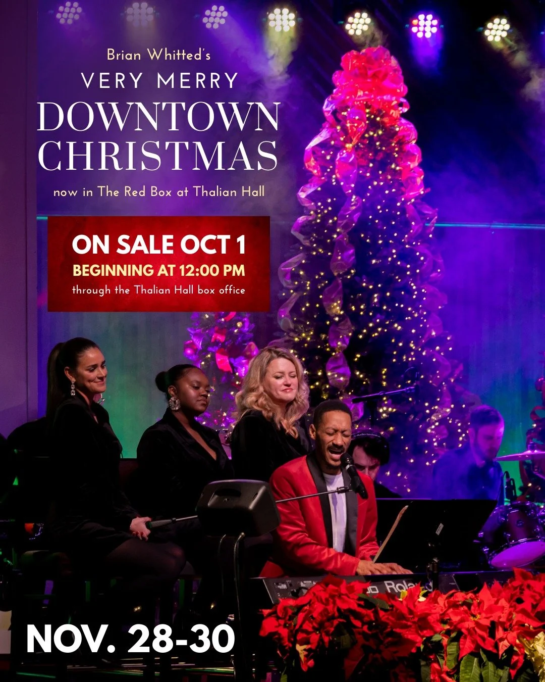 🎄✨ SAVE THE DATE! ✨🎄

Brian Whitted&rsquo;s Very Merry Christmas is back &mdash; now in The Red Box, a brand-new immersive space upstairs at @thalianhall!

🗓 Tickets go on sale Wednesday, October 1 at 12:00 PM exclusively through the Thalian Hall 