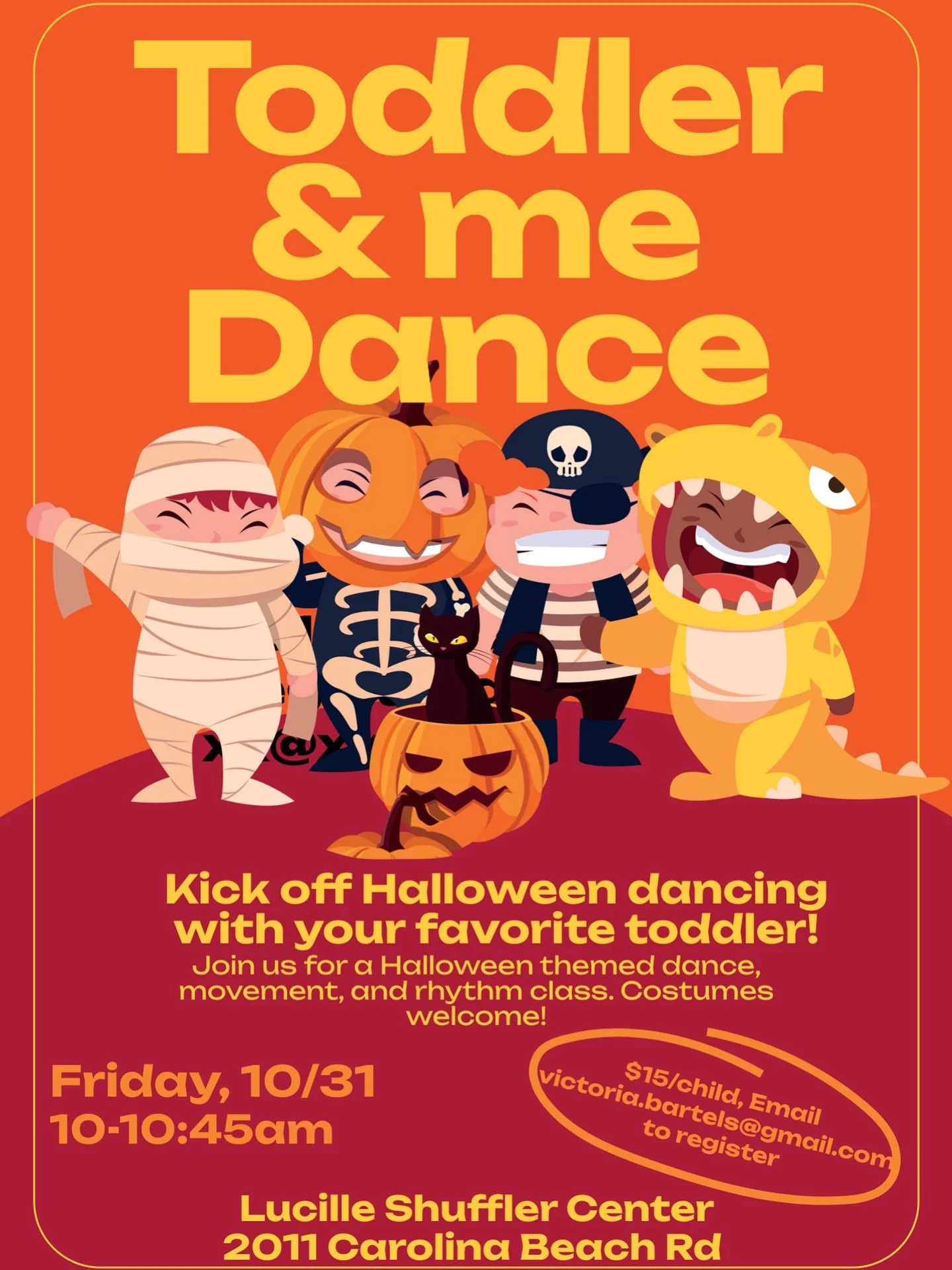 🎃 Get ready to BOOGIE this Halloween! 🩰

Join Victoria Bartels Prince for a fun-filled Toddler &amp; Me Halloween Dance Class: a morning of movement, rhythm, and Halloween excitement made just for you and your little one. Costumes encouraged! 🧡

?