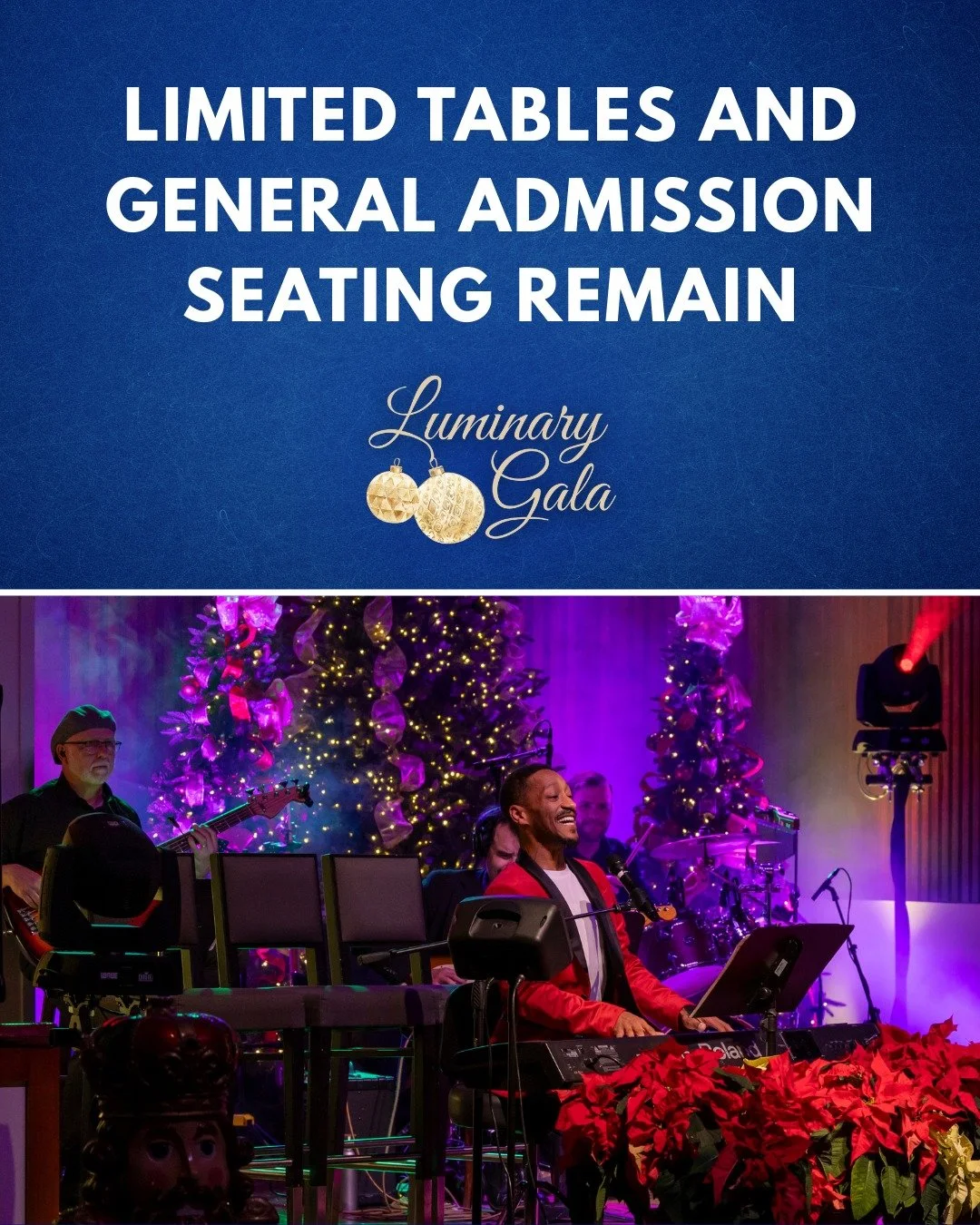 ✨ Limited tables and general admission seats remain for this Saturday&rsquo;s Luminary Gala! Join us this Saturday on December 13 at Aloft Wilmington at Coastline Center for an elegant evening of holiday performances, youth showcases, and festive fav