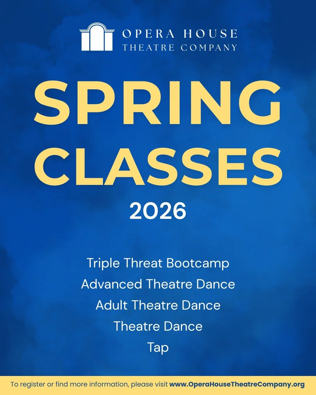 Spring 2026 Theatre Dance Classes are here! 🌸 🎭

Opera House Theatre Company is thrilled to offer a dynamic lineup of theatre dance classes this Spring, welcoming dancers of all ages and experience levels. Whether you&rsquo;re a young performer jus