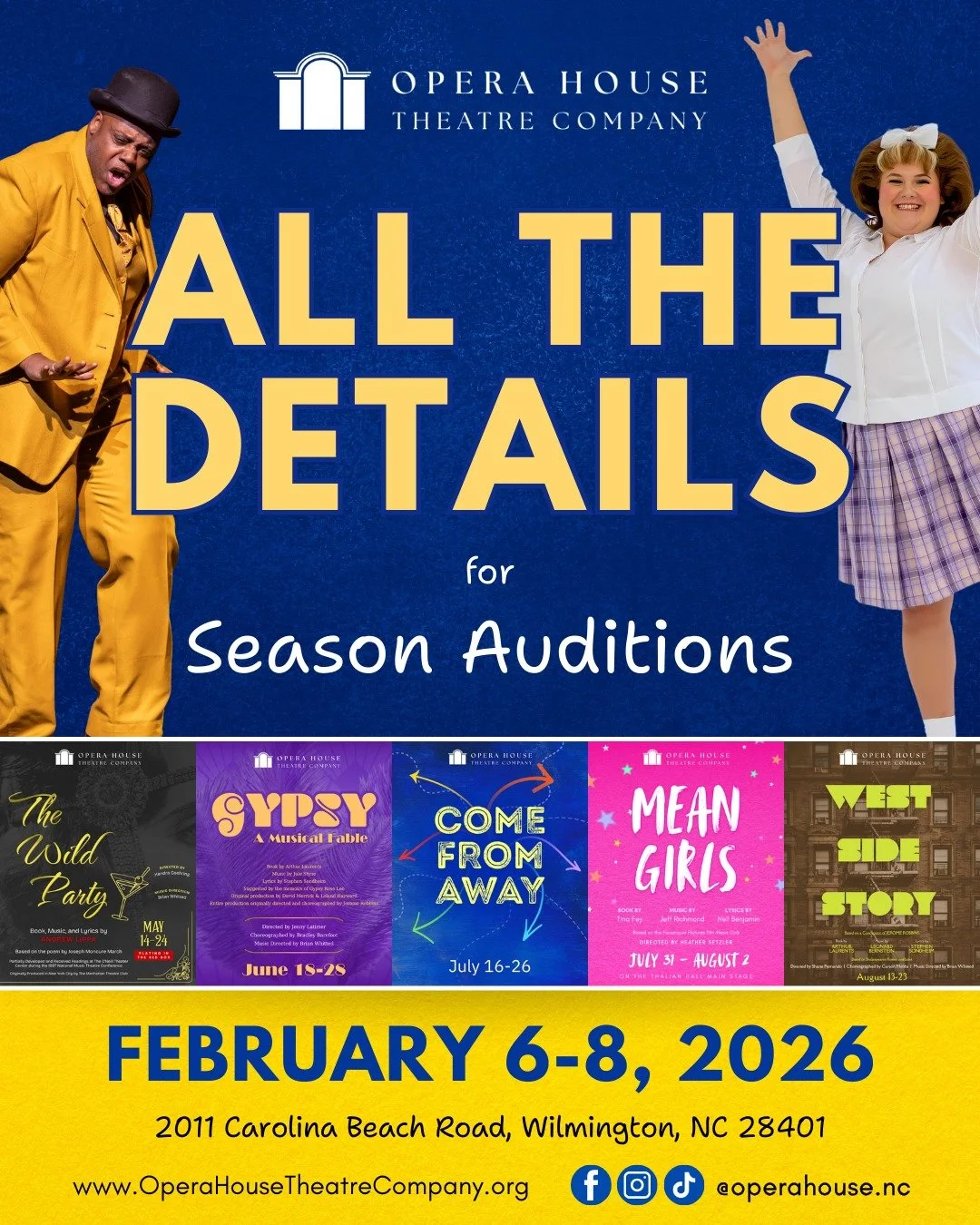 It&rsquo;s Coming Up&hellip; 🎭

We&rsquo;re so excited to share additional information for Opera House Theatre Company&rsquo;s 2026 Summer Season auditions! After announcing the dates a few weeks ago, we&rsquo;re ready to dive into the details and h