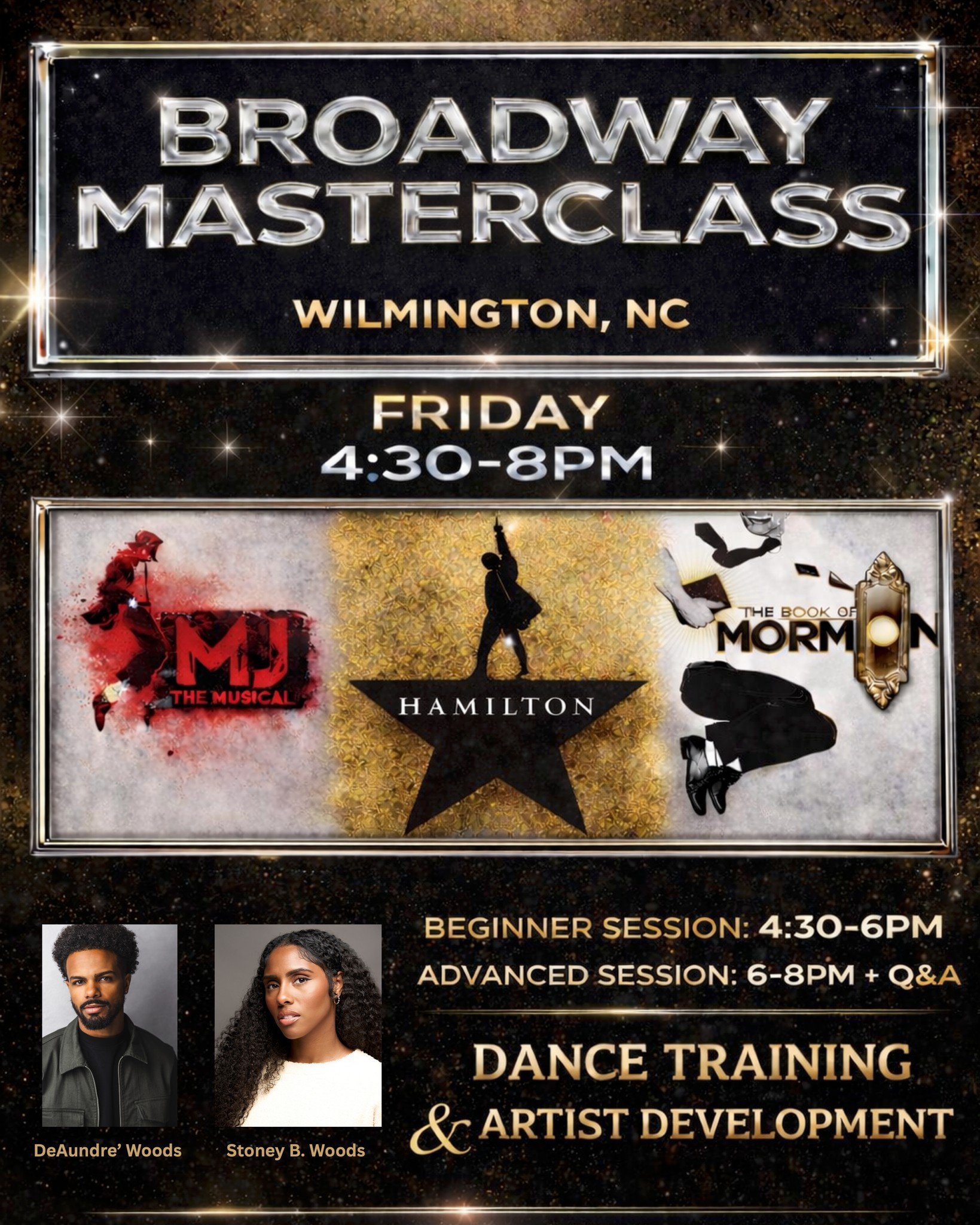 🚨 LAST MINUTE MASTERCLASS ALERT 🚨

Dre Woods (Broadway&rsquo;s Hamilton, MJ: The Musical) and Stoney B. Woods (Broadway&rsquo;s The Book of Mormon) are staying in town a little longer&hellip; and we&rsquo;re taking full advantage this Friday, March