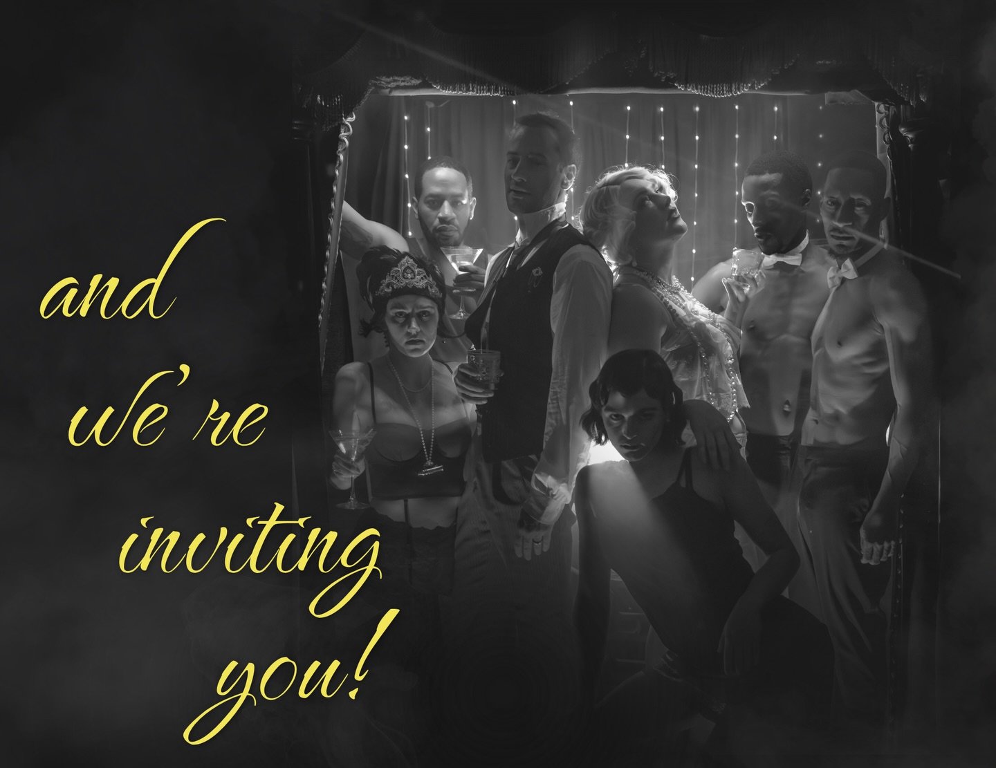 Lose your invite in the mail? ✉️ Let the cast of #WildPartyOHTC grant you a formal invitation to see them onstage May 14-24 in The Red Box at Thalian Hall.

🖤✨🍾🎵🍸🚬🔥💋☠️🥂

🎟️ Tickets at www.OperaHouseTheatreCompany.org
📸 Bryan Putnam, www.art