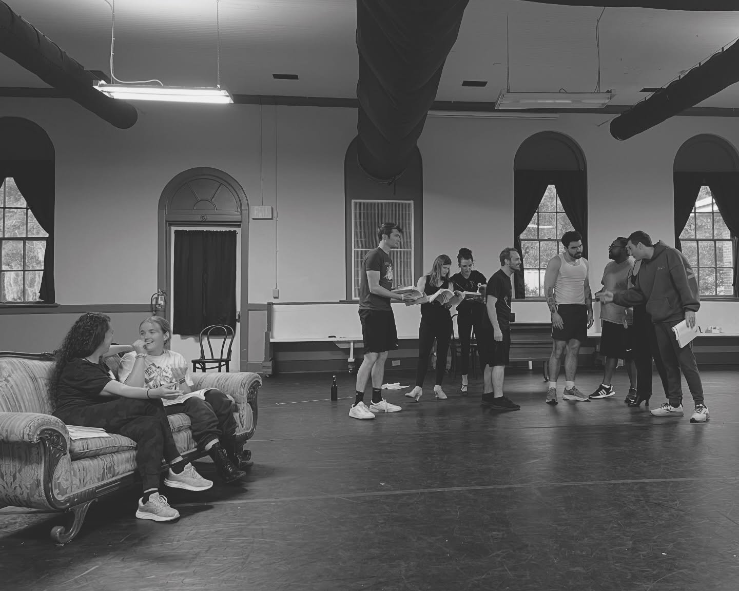 Rehearsing day-and-night (and in black-and-white) for the wildest party in town. 🩶 Don&rsquo;t miss THE WILD PARTY in The Red Box at Thalian Hall from May 14-24. #WildPartyOHTC 

🎟️ Tickets at www.OperaHouseTheatreCompany.org