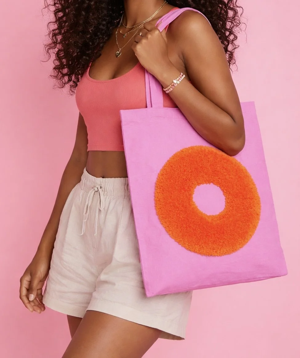 Douceur Tote Bag Pink and Orange