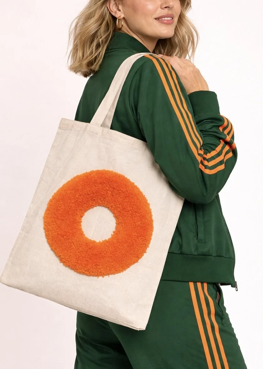 Douceur Tote Bag - White&Orange