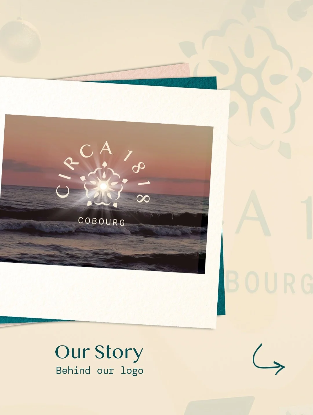 Our logo carries pieces of Cobourg&rsquo;s story in every detail.

✨The white rose from our coat of arms
☀️The sun at our centre 
🕊️The birds in our skies
🌊The waves on our shores
🍃The leaves on our trees 

Rooted here, growing here. Call us homeg