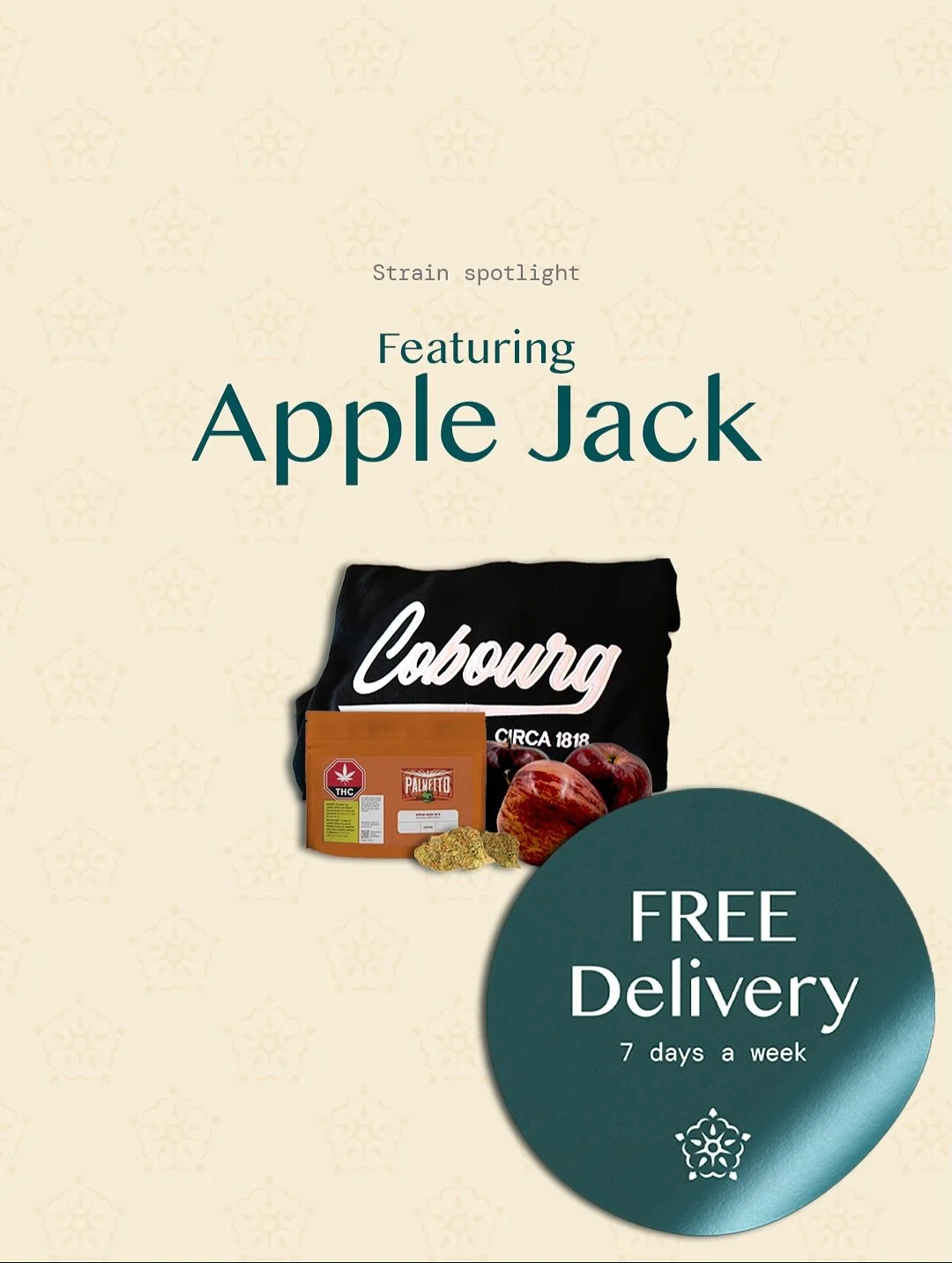 The first day of fall is here and we have the first pick: Palmetto Apple Jack (28g). 

Order online today with free delivery, 7 days a week 🚚