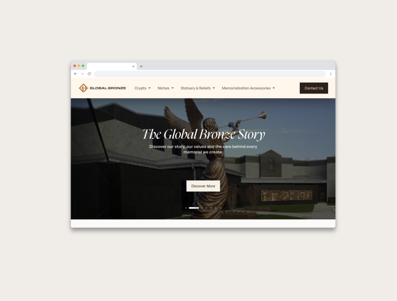 Creative & Project Lead: Global Bronze Website Redesign