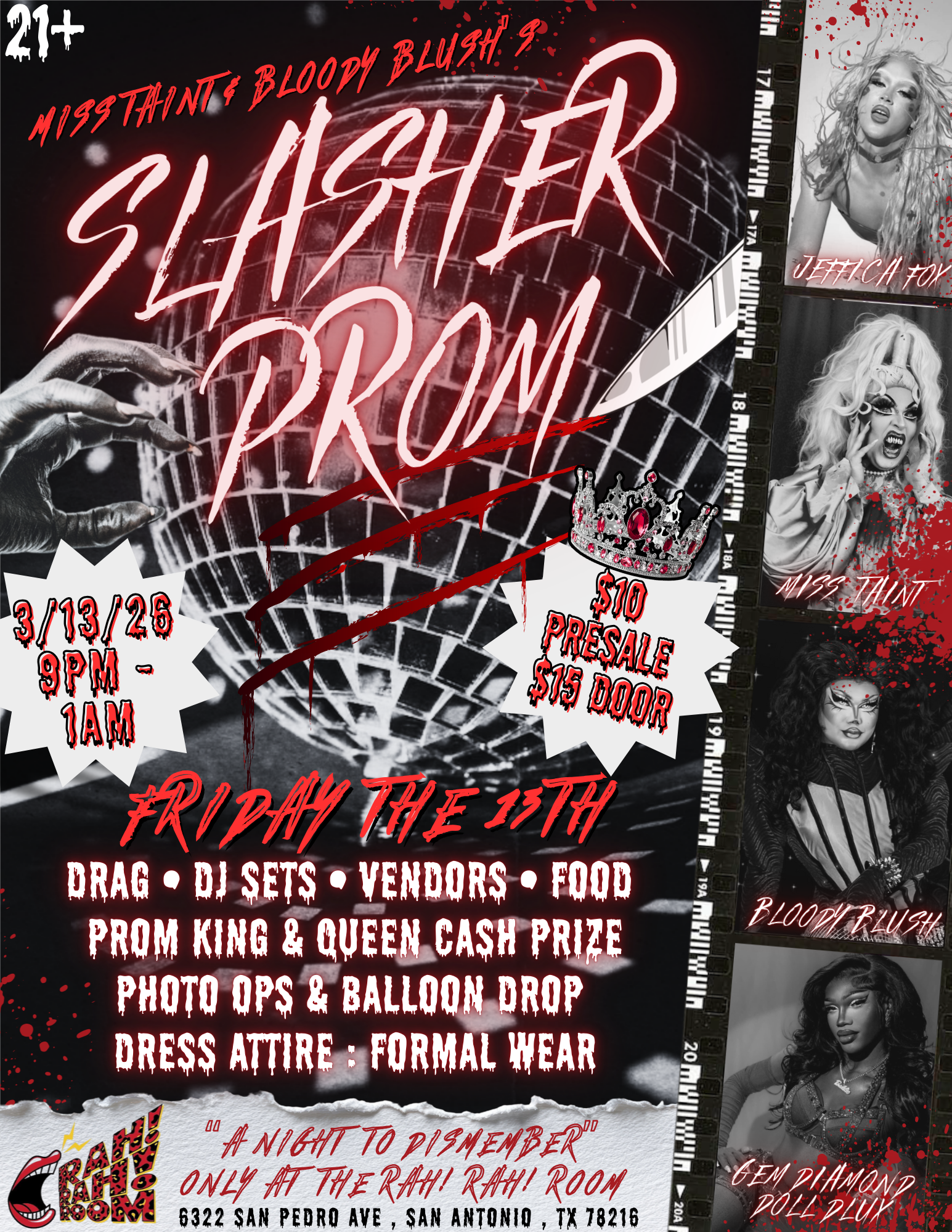 Miss Taint & Bloody Blush's SLASHER PROM - Live at Rah! Rah! Room