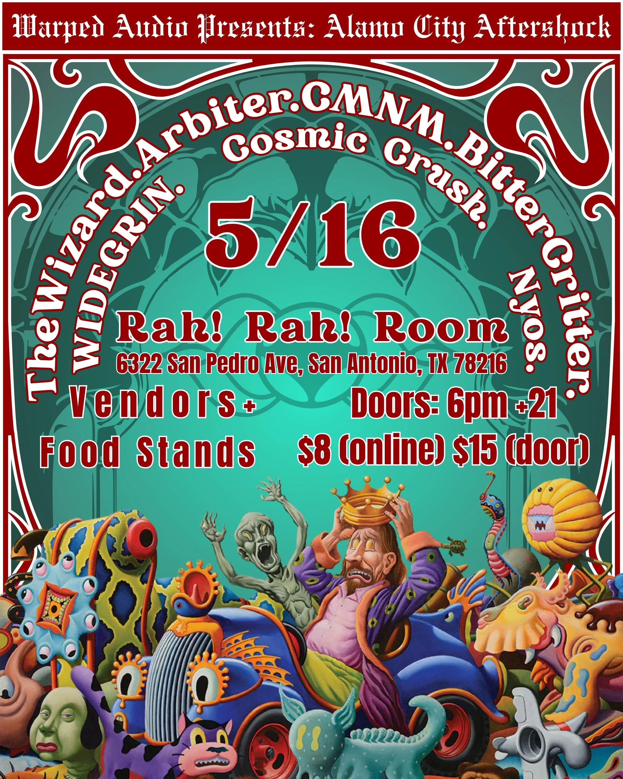 Warped Audio Presents: Alamo City Aftershock-Live at Rah! Rah! Room