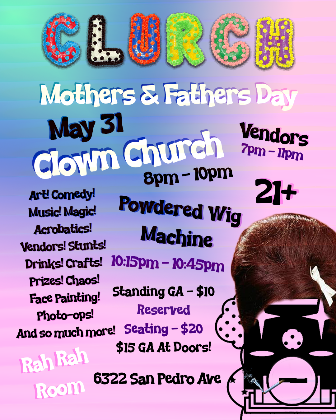 Clown Church Variety Show- Live at Rah! Rah! Room