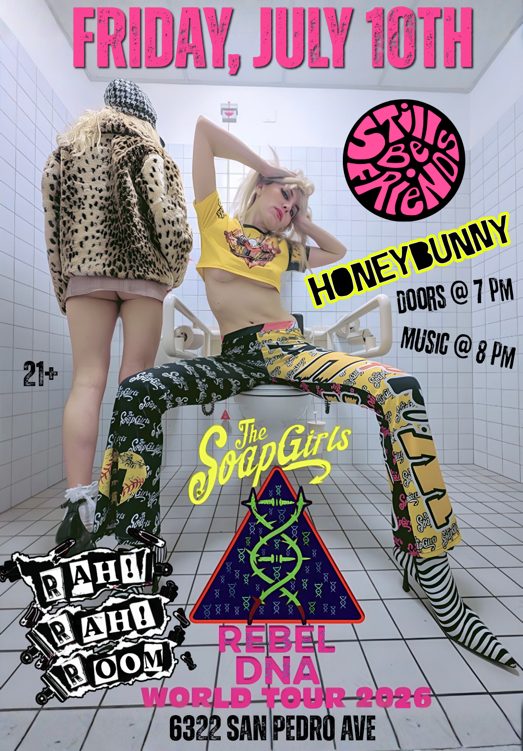 THE SOAPGIRLS w/ STILLBEFRIENDS &amp; HONEY BUNNY — Live at Rah! Rah! Room