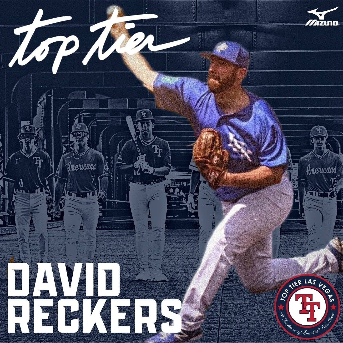 Coach David Reckers joins Top Tier Las Vegas as part of our Pitching Department on the Player Development side.

Reckers pitched collegiately at Solano Community College (Fairfield, CA), California State University, Bakersfield (Bakersfield, CA), and