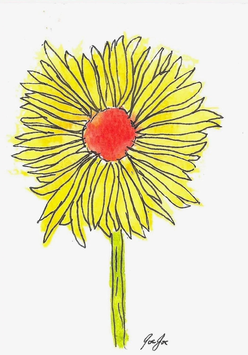 Yellow Flower Card