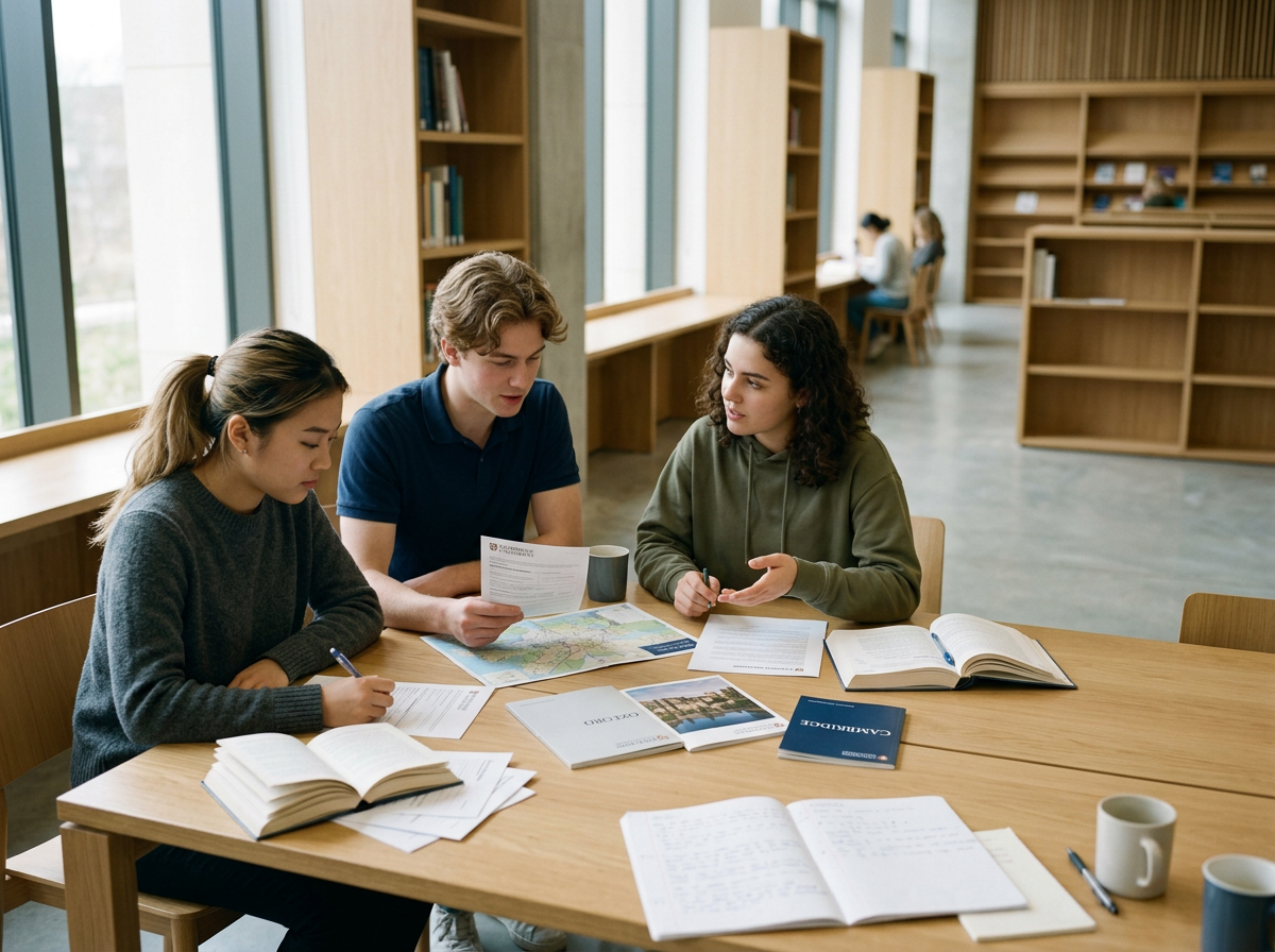 Students studying and making applications to oxford and Cambridge university. High school students ages 16 and 18. studying and learning their GCSEs and A-levels