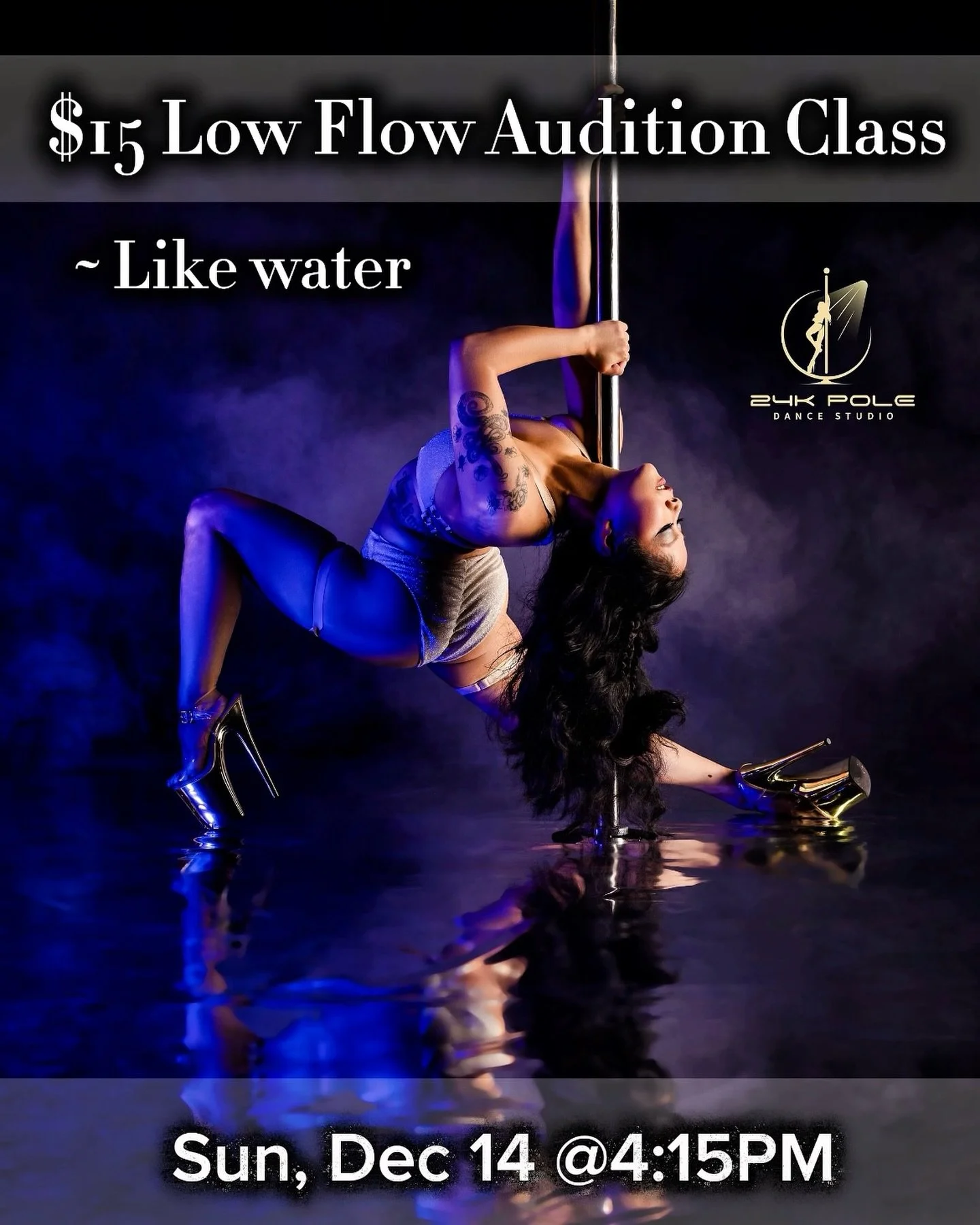 ✨ NEW AUDITION CLASS ✨
Low Flow Audition Class &ndash; &ldquo;Like Water&rdquo;
🗓 Sunday &bull; Dec 14 &bull; 4:15 PM

Come experience our newest potential instructor @mayaripoles in this special audition class &mdash; exploring how to move with flu