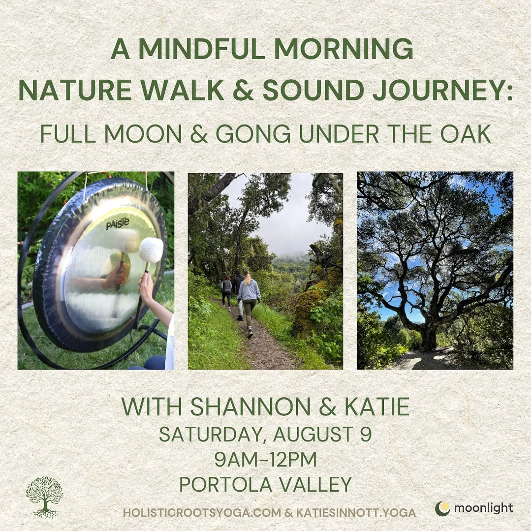 A Mindful Morning Nature Walk & Sound Journey: Full Moon & Gong Under the Oak