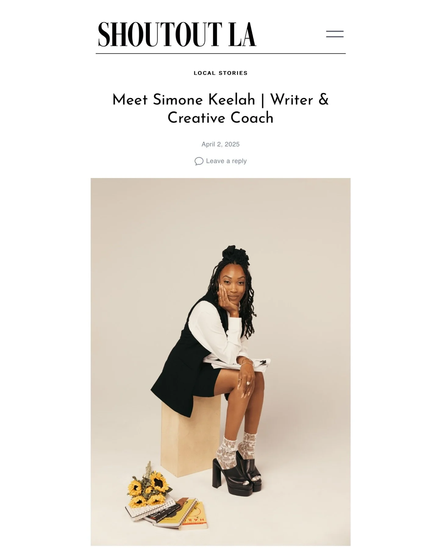 Y&rsquo;ALL!! I was featured as one of the inspiring entrepreneurs and creatives in @shoutoutlaofficial ✨

I yapped about my upbringing, creative journey, and the ups and downs of dream chasing. Sharing some snippets here but the full article is link