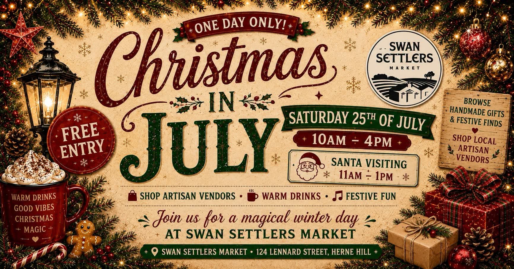Swan Settlers Christmas in July