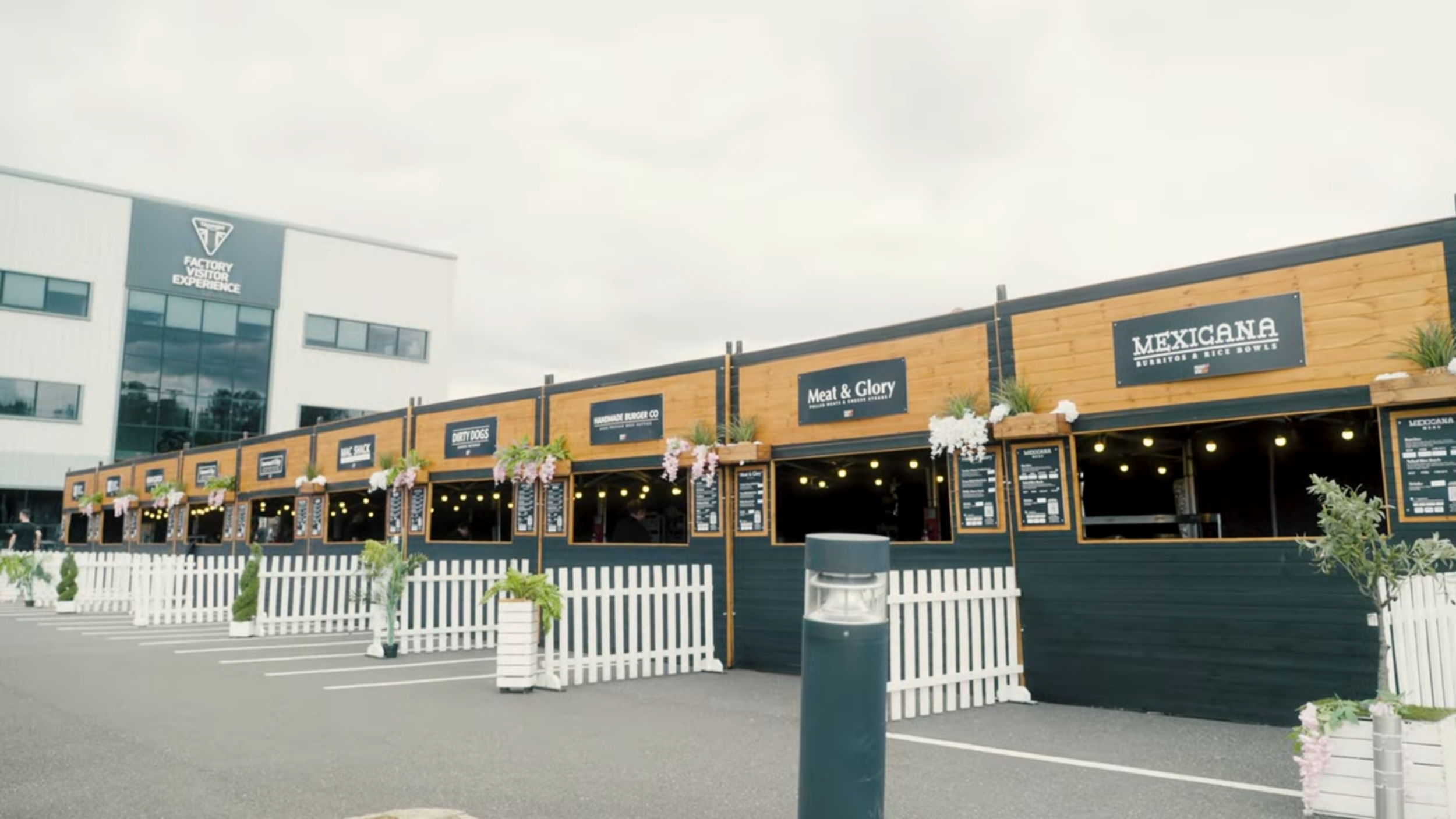 10 unit food court at Triumph Motorcycles for their Corporate Catering