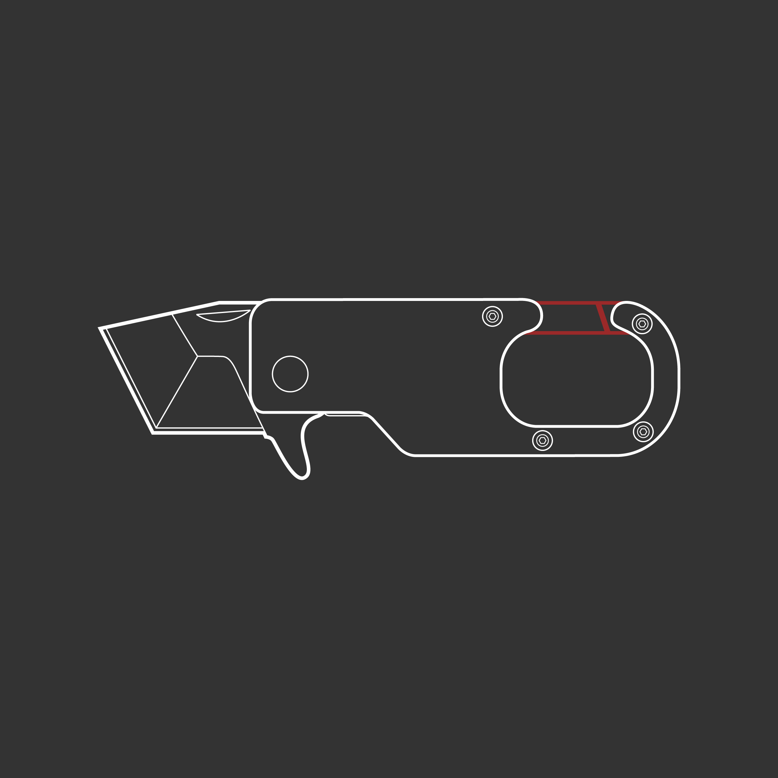 Line art diagram of Warbow Mini Tantoo Carabiner