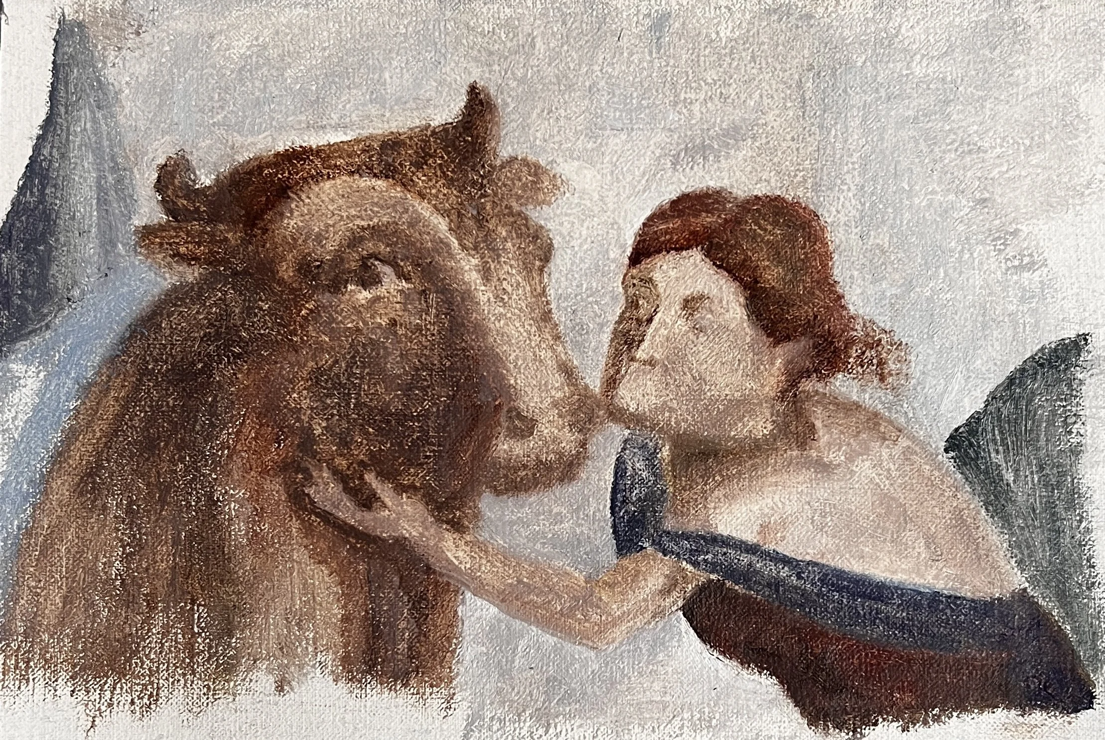 a lady and her bull 