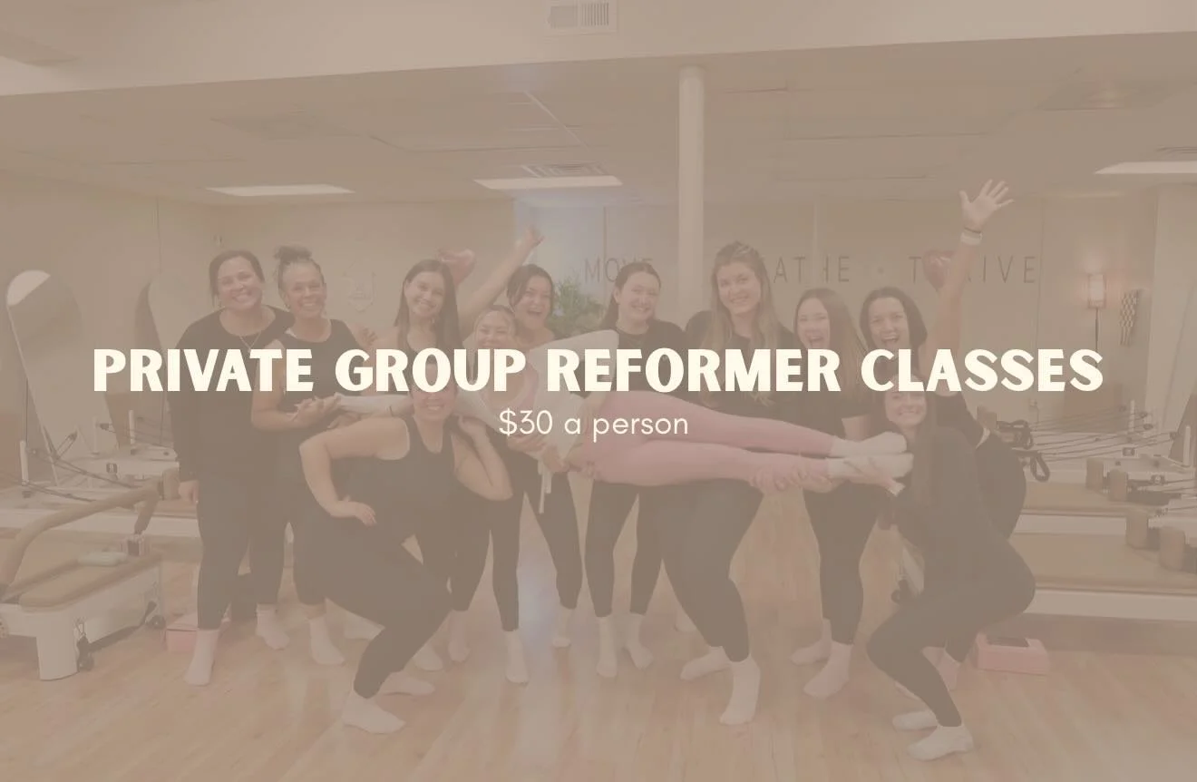 Your core called. It wants a private group reformer class😏

The best way to spend some quality time with friends &amp; family during the holiday season. Message Meg to book🤎