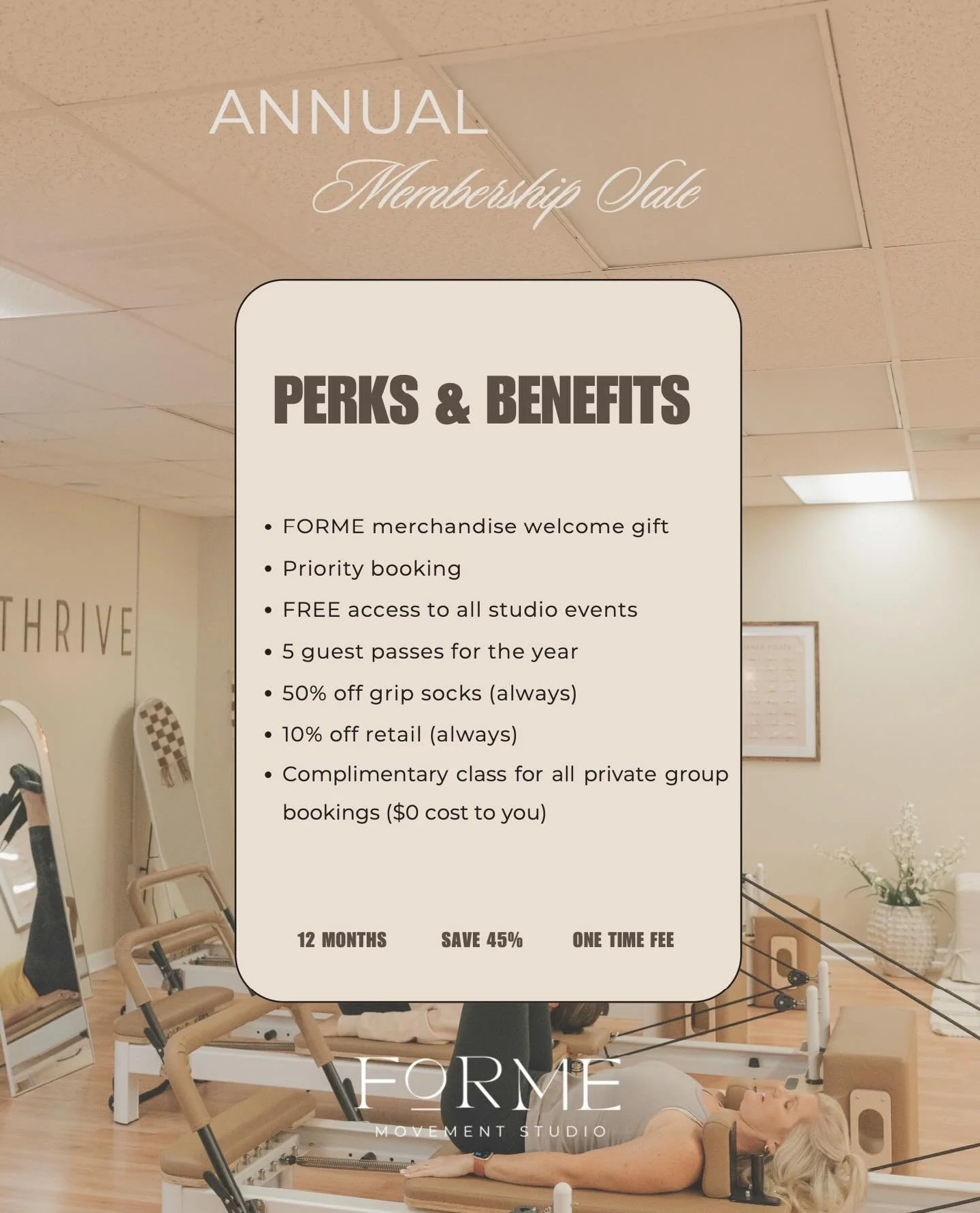 Big commitment. Bigger rewards. ✨

Our Annual Membership is for those who are ready to stay consistent, show up, and make this their year.

✔️ Best savings ✔️ Priority booking ✔️ Member-only perks ✔️ Guest passes + retail discounts ✔️ Surprise extras