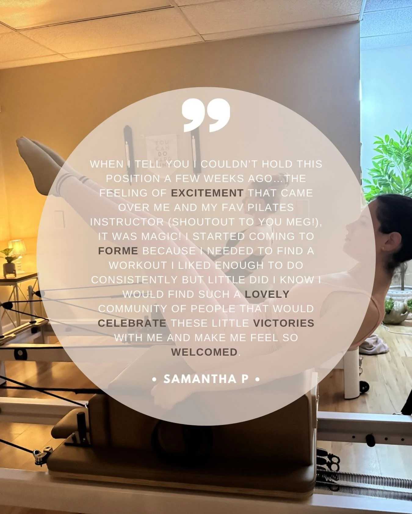 Little wins. Big growth. Built on consistency, courage, and community. So much love for you, Sam. 🤍 💪🏼