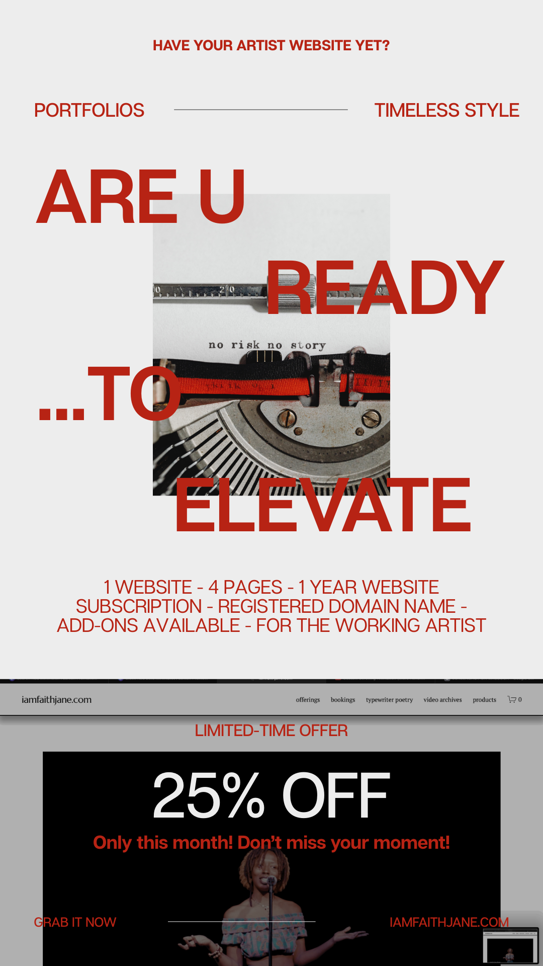 Custom Artist Website