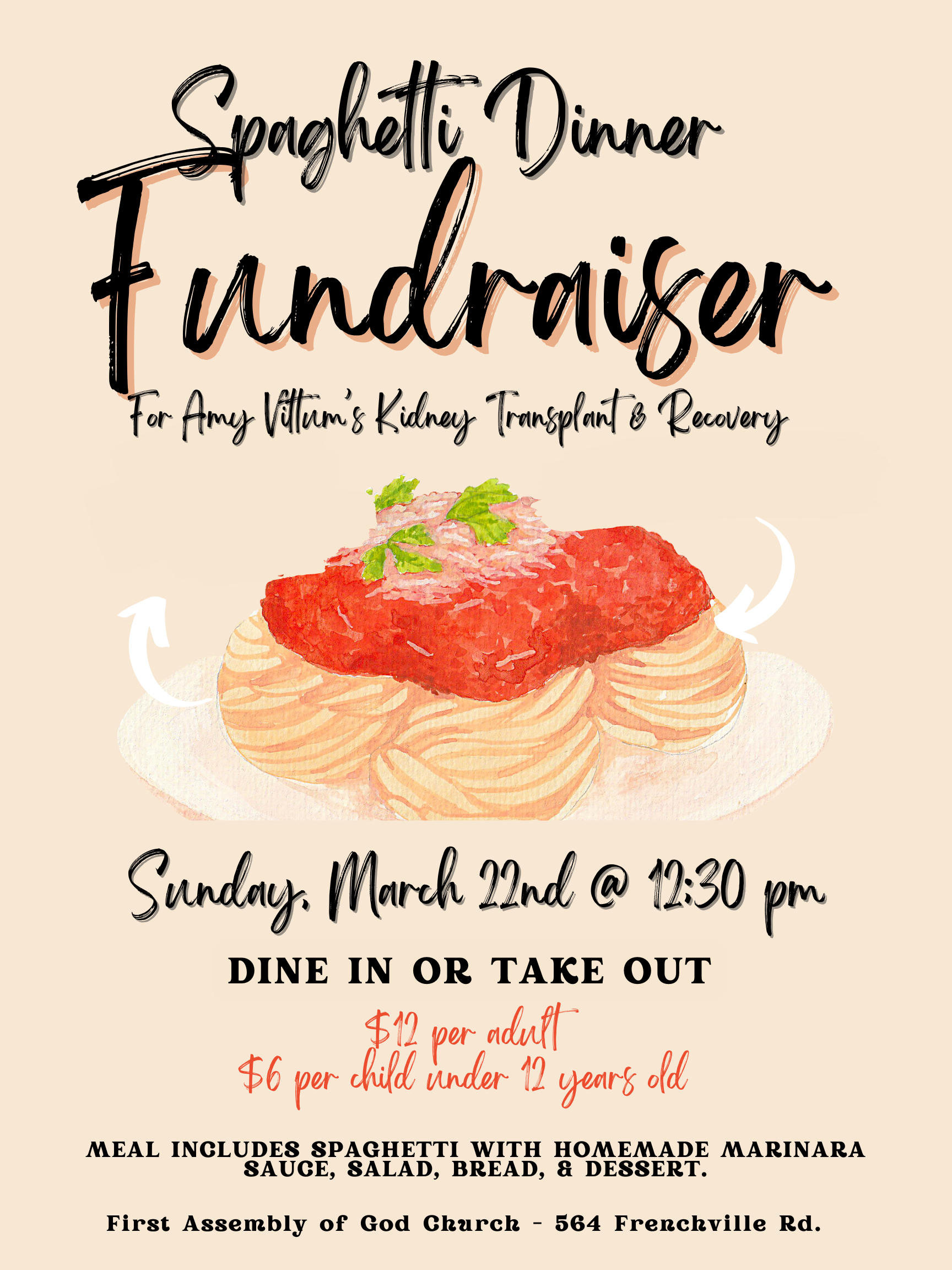 Spaghetti Dinner Fundraiser