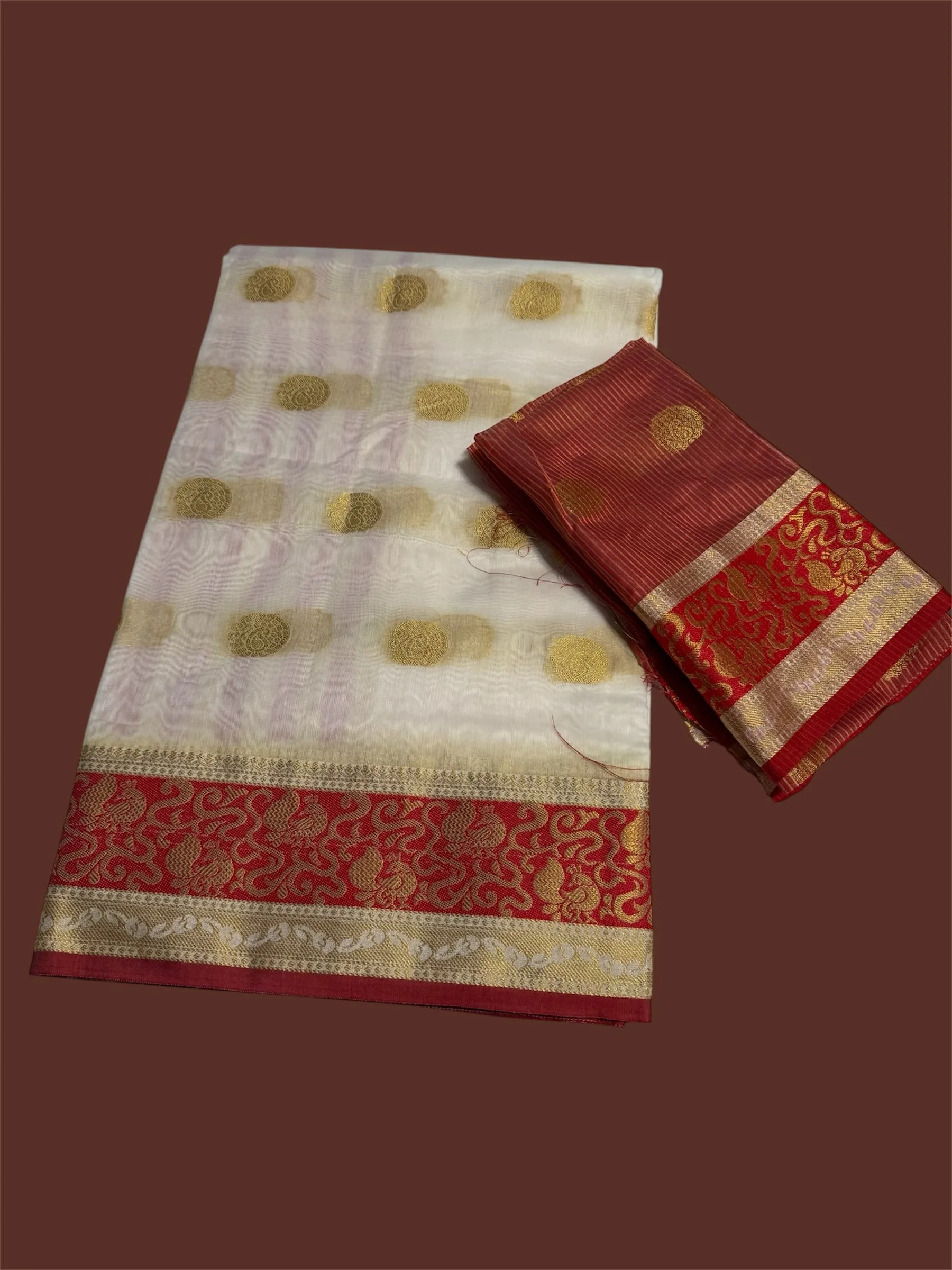 Soft Kanjivaram Red n White