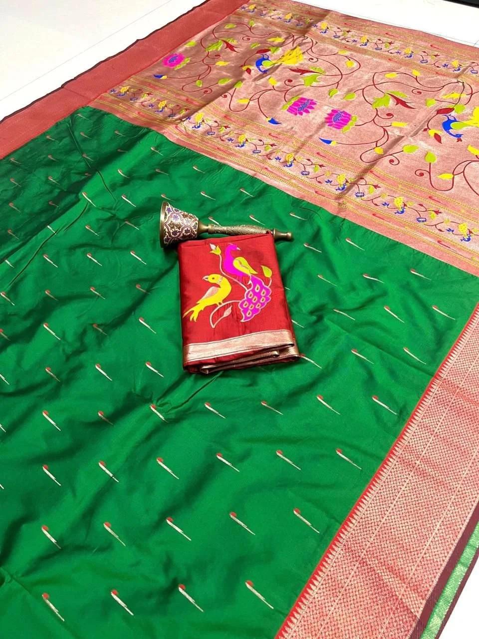 A1107 - 48 Soft Kanchivaram Paithani Silks Saree.JPG