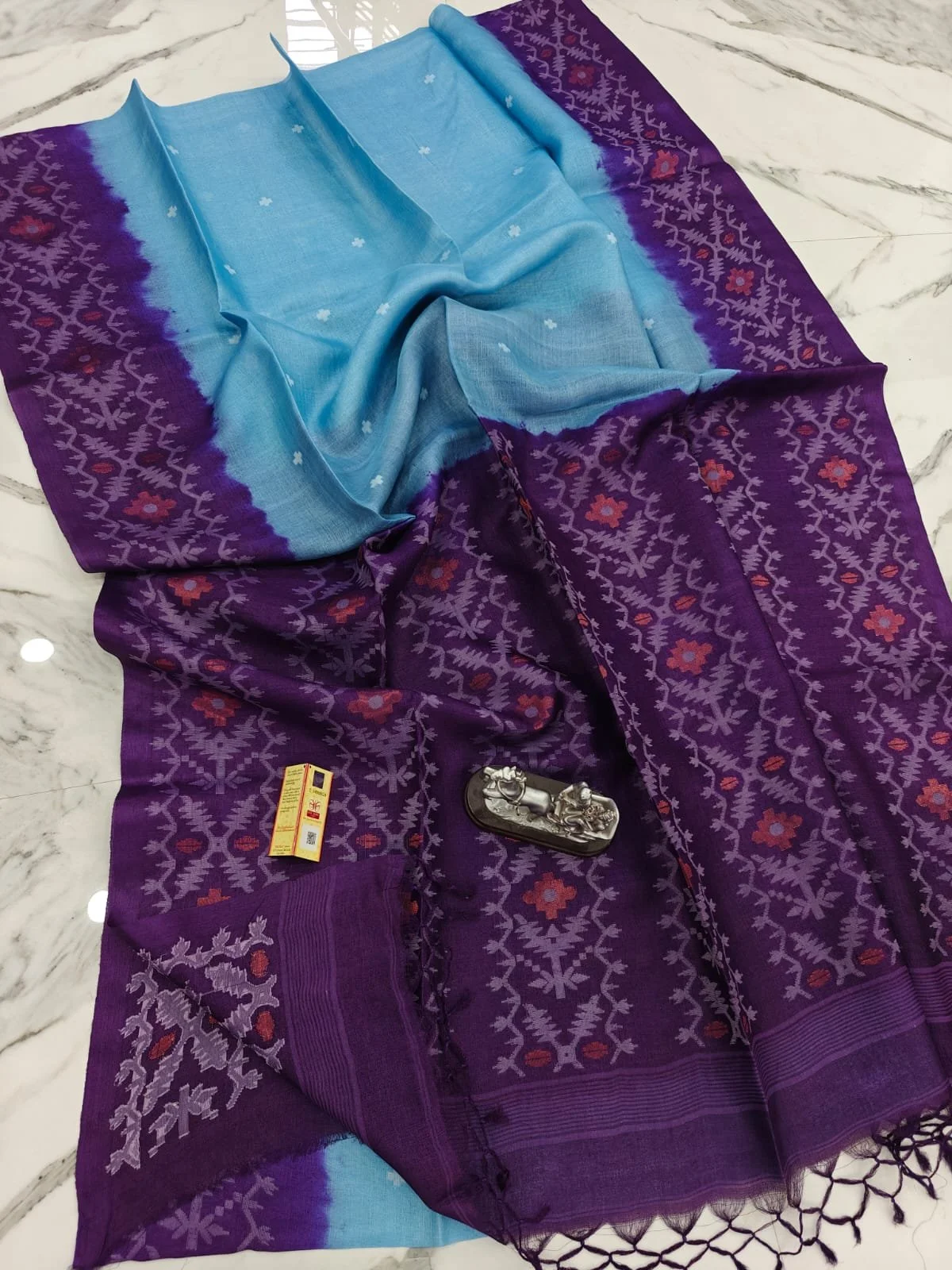 A1097 - 130 Tussar Banarasi silk Saree.JPG