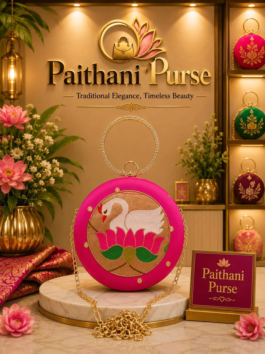 A1221 - 35 Premium Diamond Round Frame purse (1).JPG