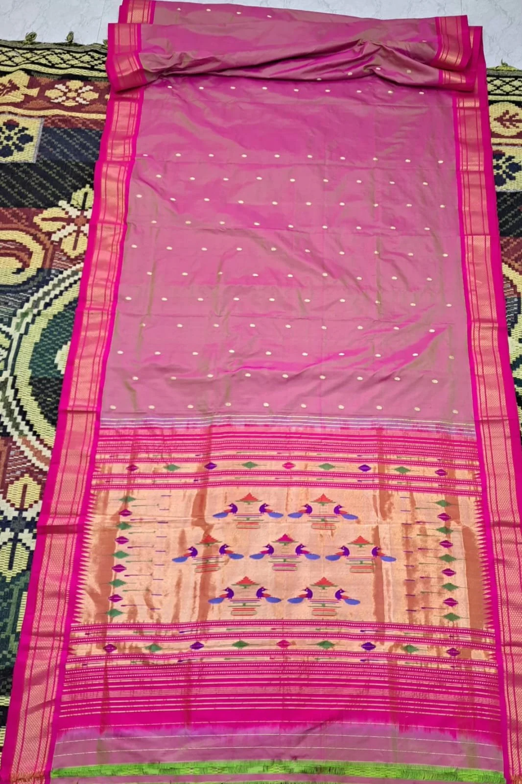 A1252 - 295 Yeola Double Pallu Handloom Paithani (1).JPG