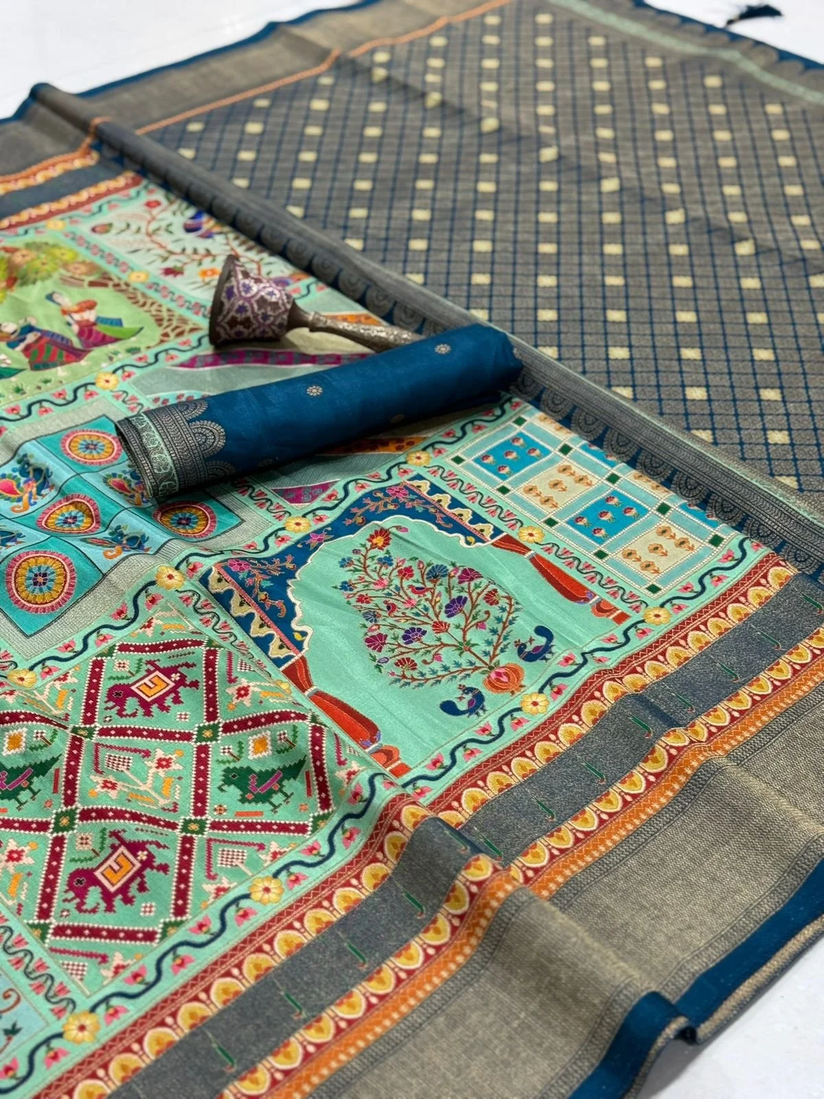 ✨Gajji Silk Saree - Pure Jari Weaving with Brocade Blouse piece✨