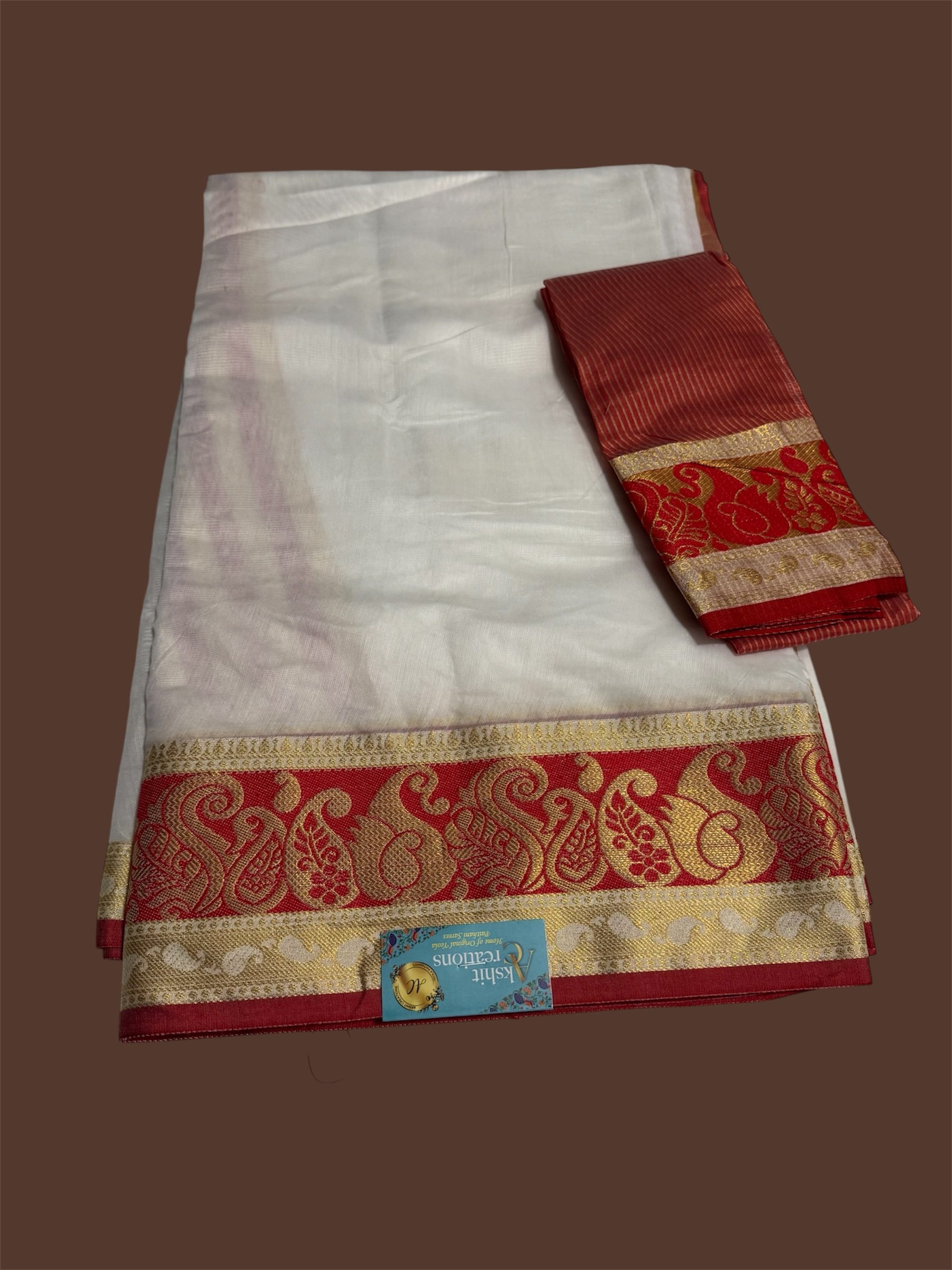 Soft Kanjivaram Red n White