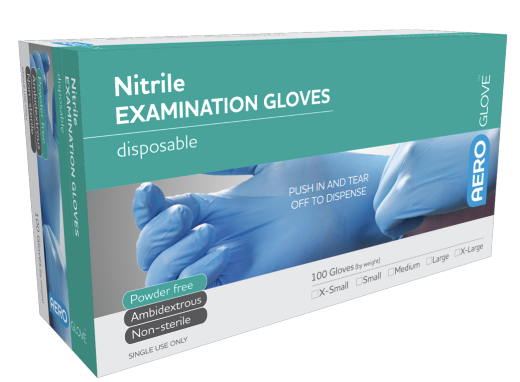 NITRILE POWDER-FREE GLOVES BOX/100