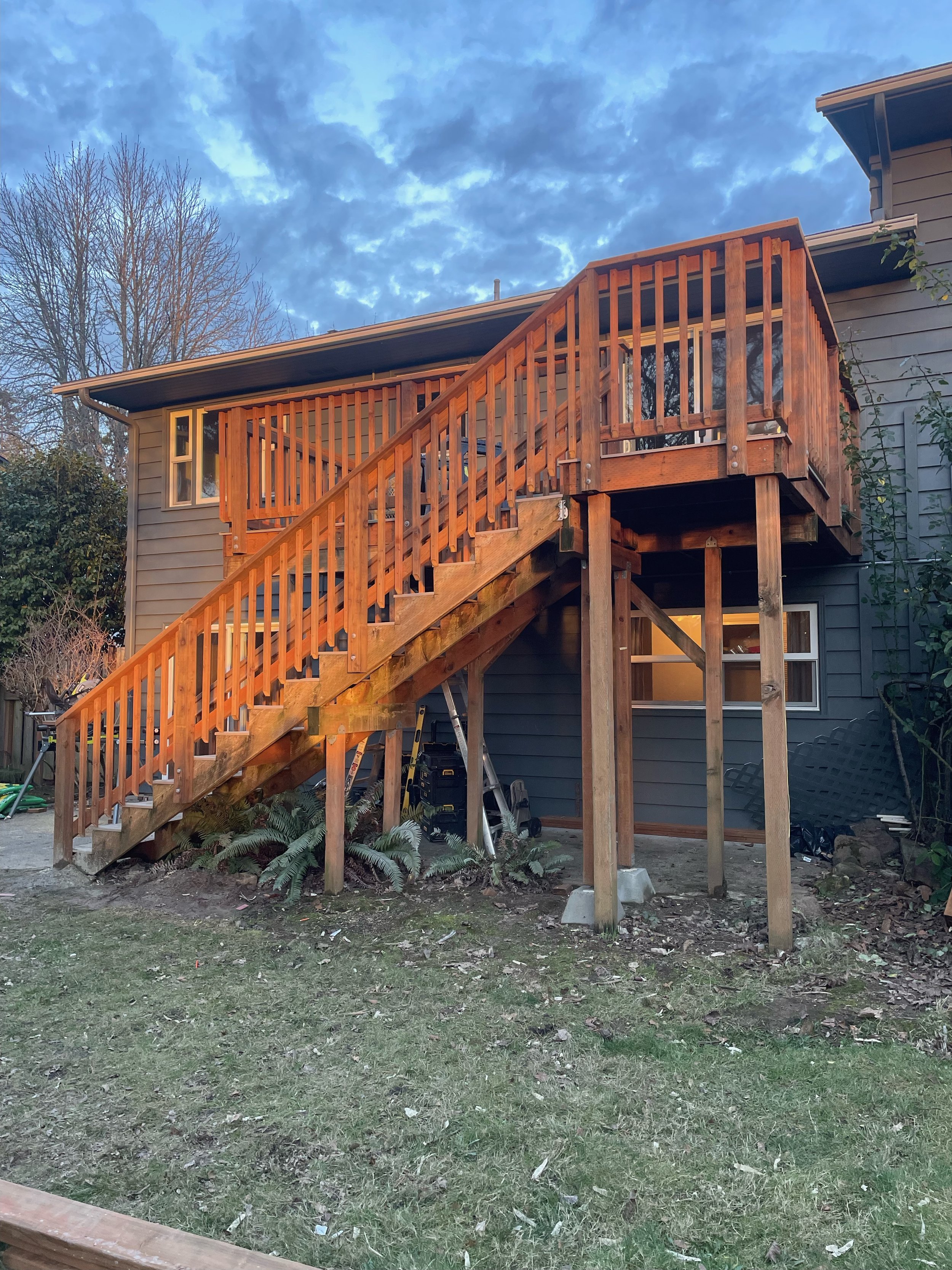 Deck and Stairs, Winter 2024