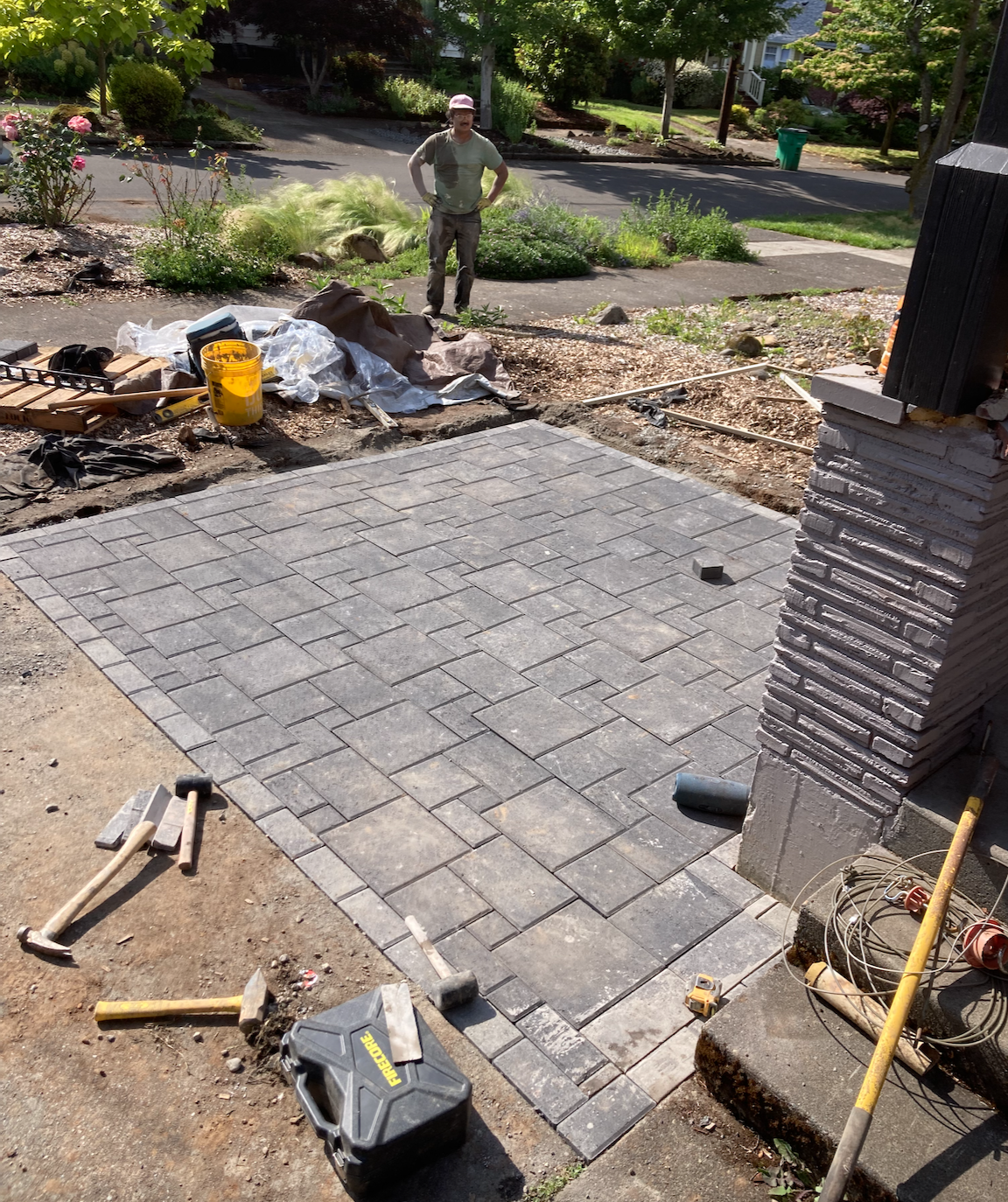 We love paver patios! 5 stone pattern. spring 2025
